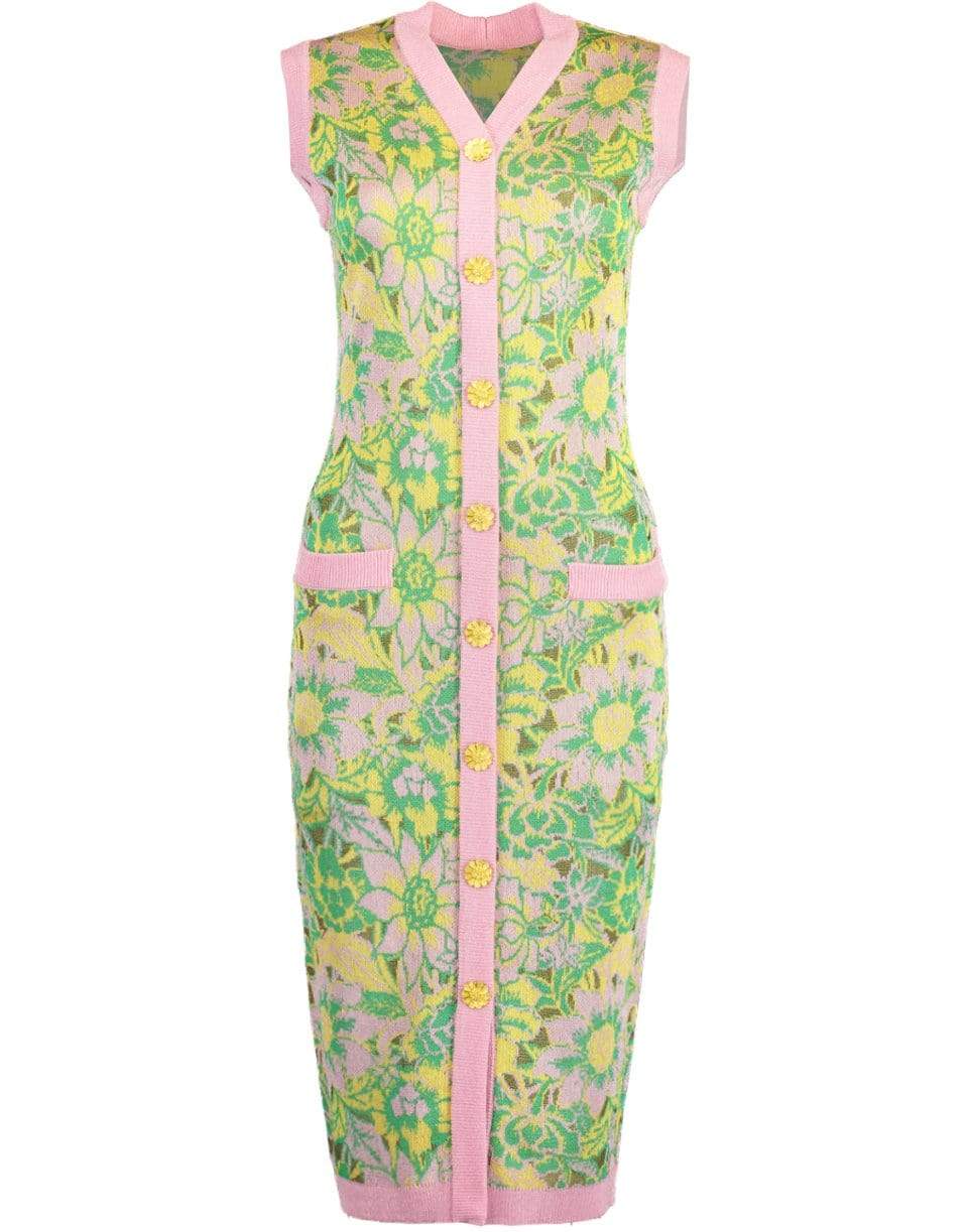 HAYLEY MENZIES-Samui Blooms Jacquard Midi Vest Dress-