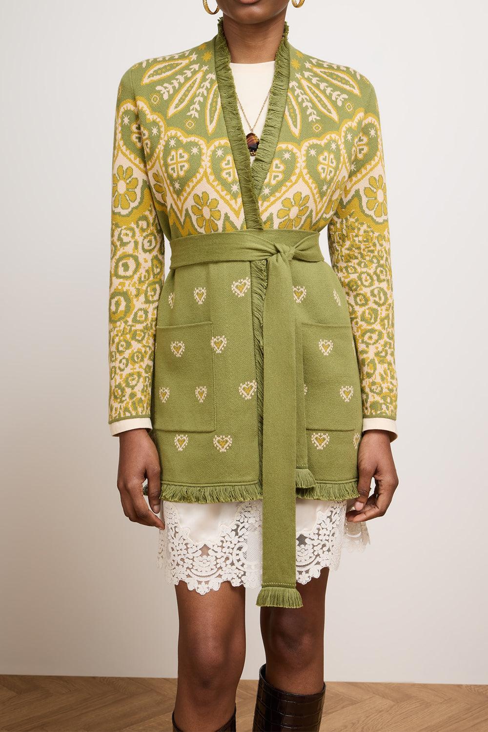 Dalton Cardigan - Green-GREEN-XS-CLOTHINGTOPCARDIGAN-HAYLEY MENZIES