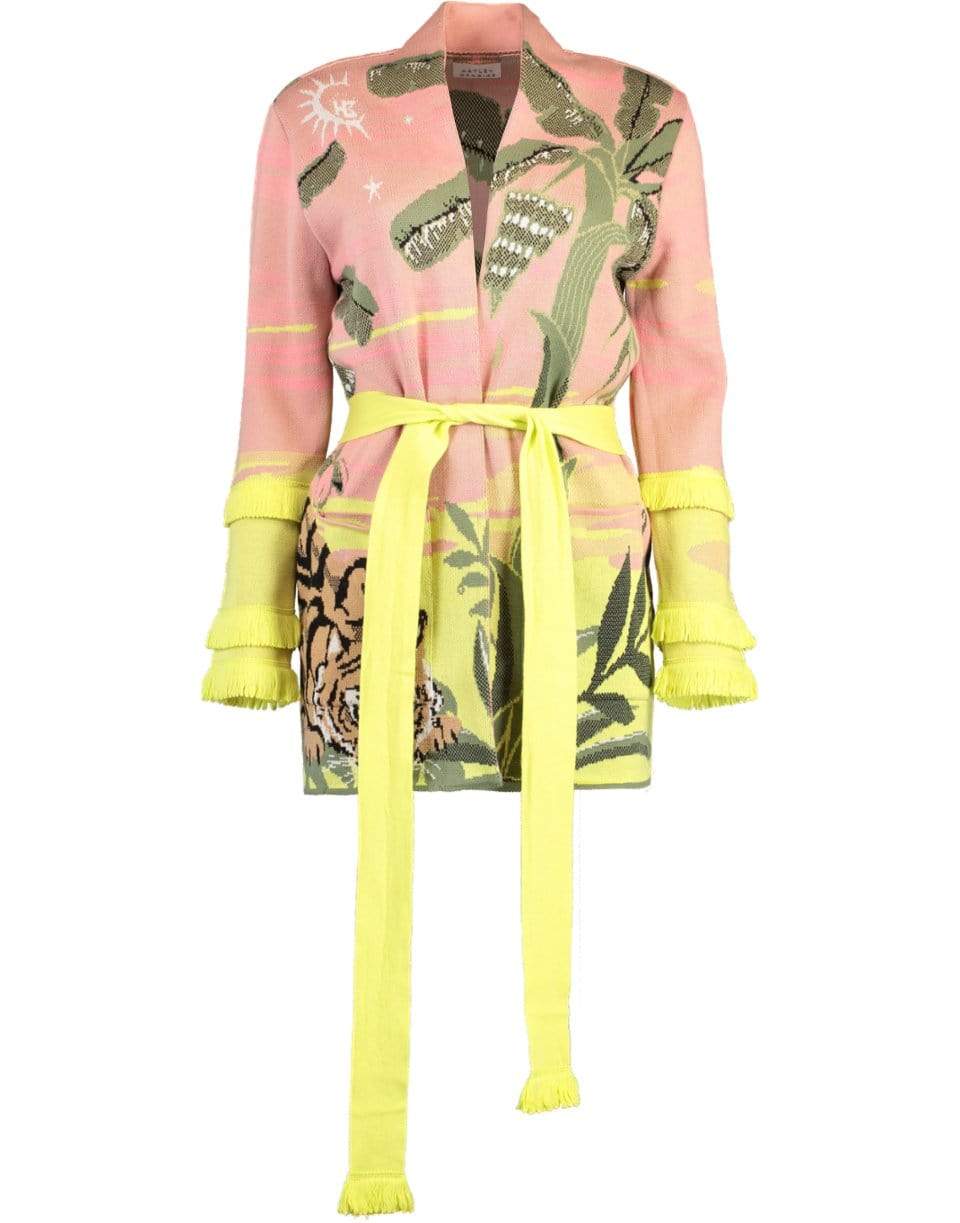 HAYLEY MENZIES-Drinking Tiger Cotton Jacquard Cardigan-