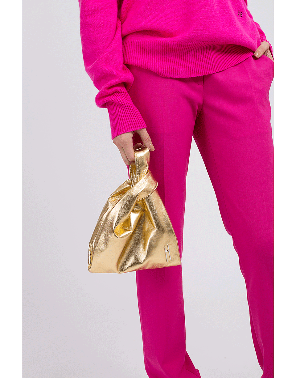 HAYWARD LUXURY-Foiled Leather Mini Shopper-GOLD