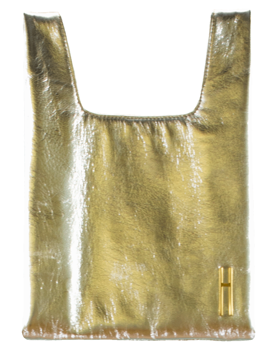 HAYWARD LUXURY-Foiled Leather Mini Shopper-SILVER