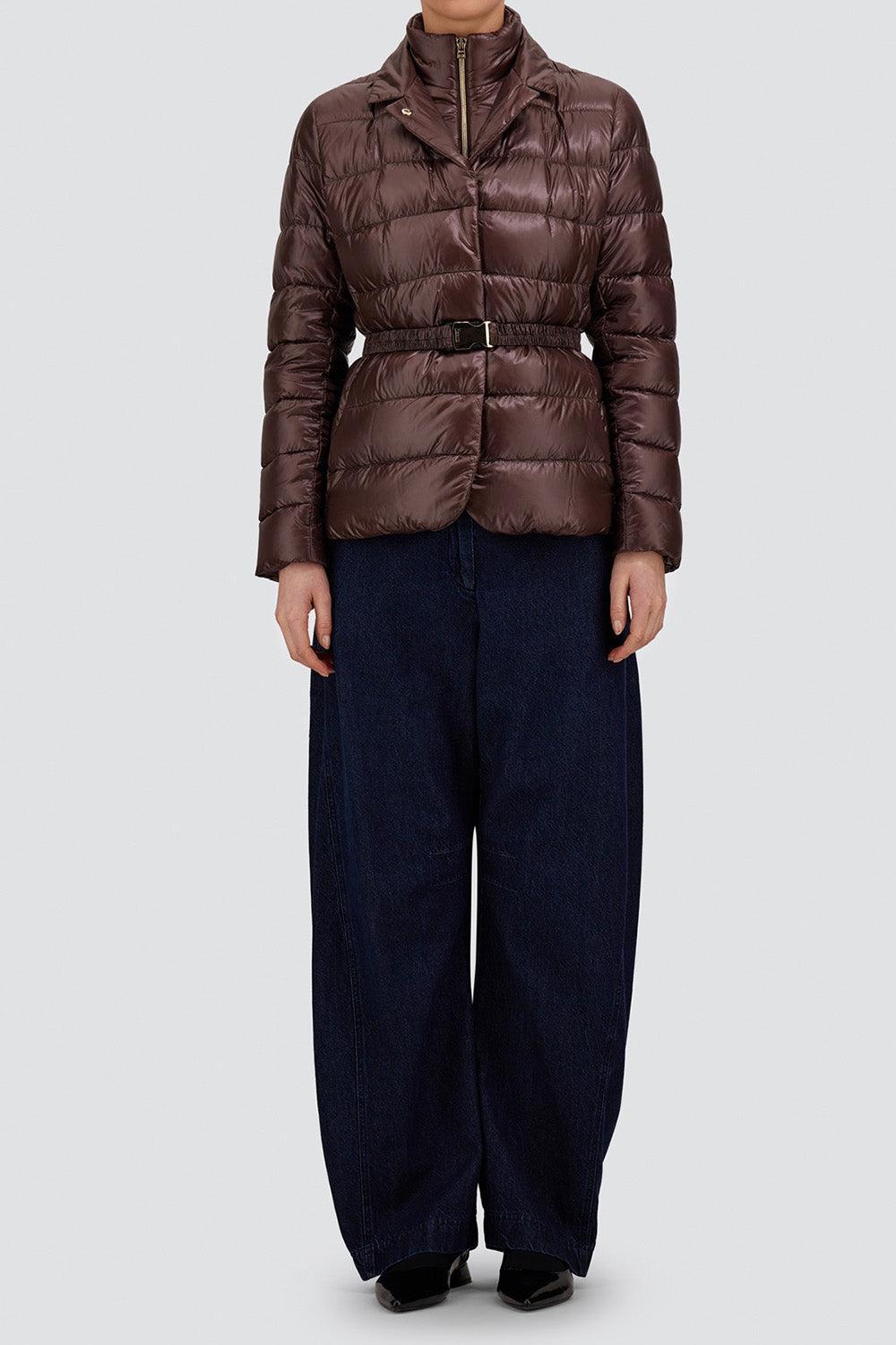 Blazer Puffer Jacket-BROWN-38-CLOTHINGJACKETBLAZERS-HERNO