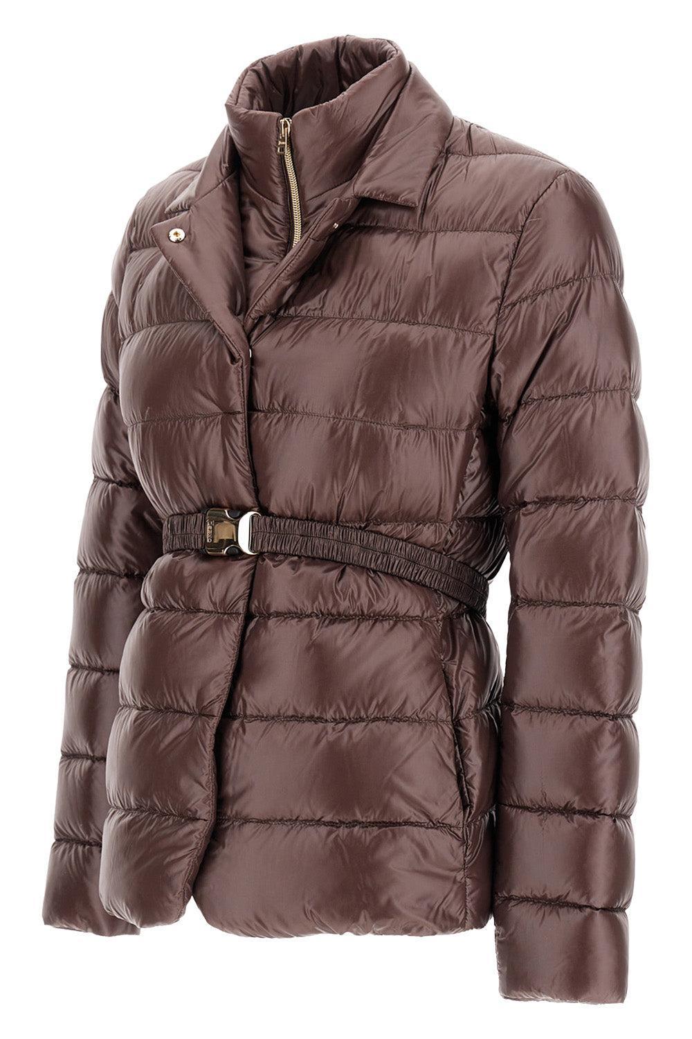 Blazer Puffer Jacket-BROWN-38-CLOTHINGJACKETBLAZERS-HERNO
