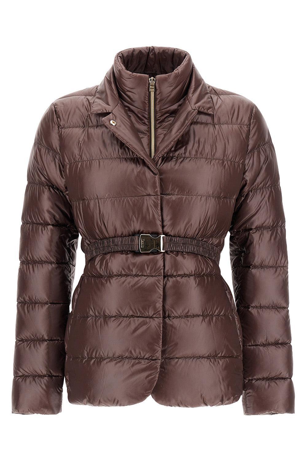 Blazer Puffer Jacket-BROWN-38-CLOTHINGJACKETBLAZERS-HERNO