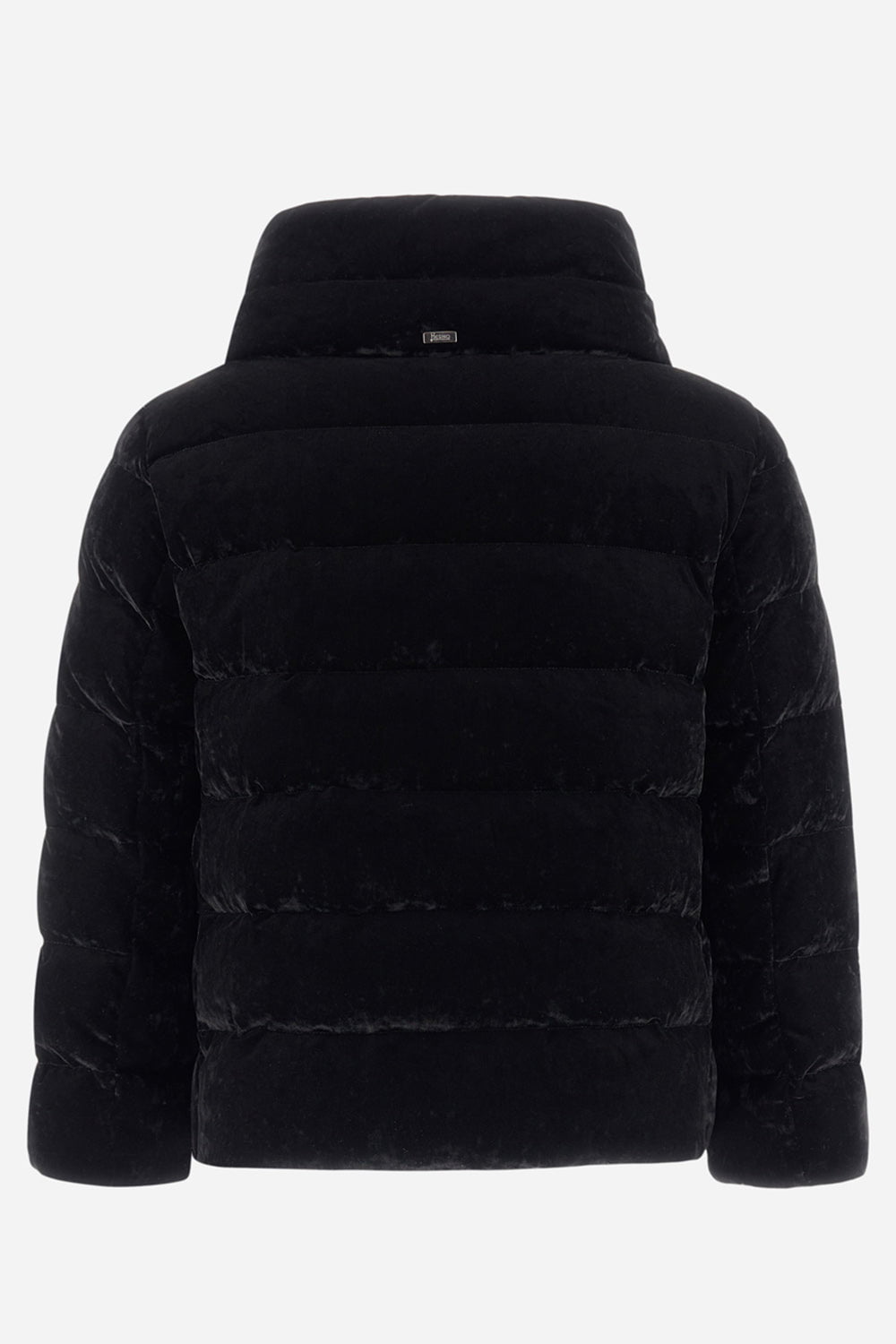 HERNO-Marbled Velvet A Shape Jacket-
