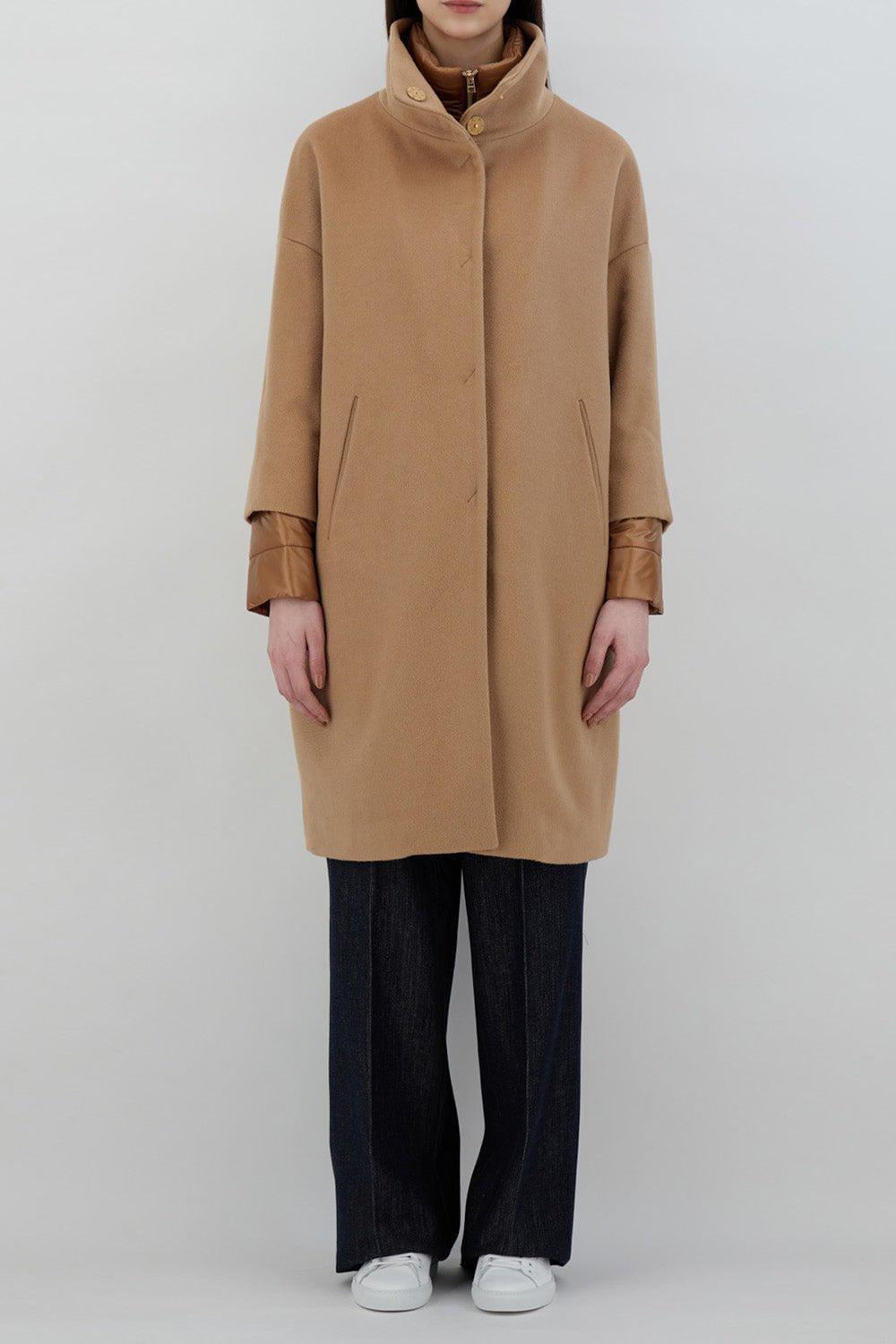 HERNO-Cocoon Coat - Camel-