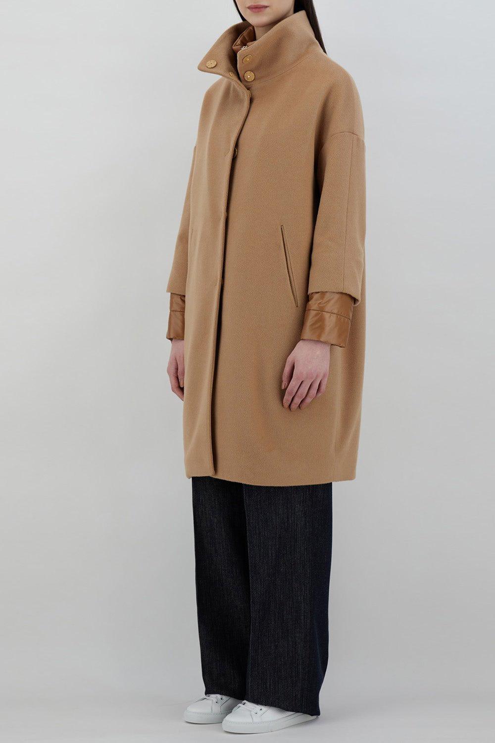 HERNO-Cocoon Coat - Camel-