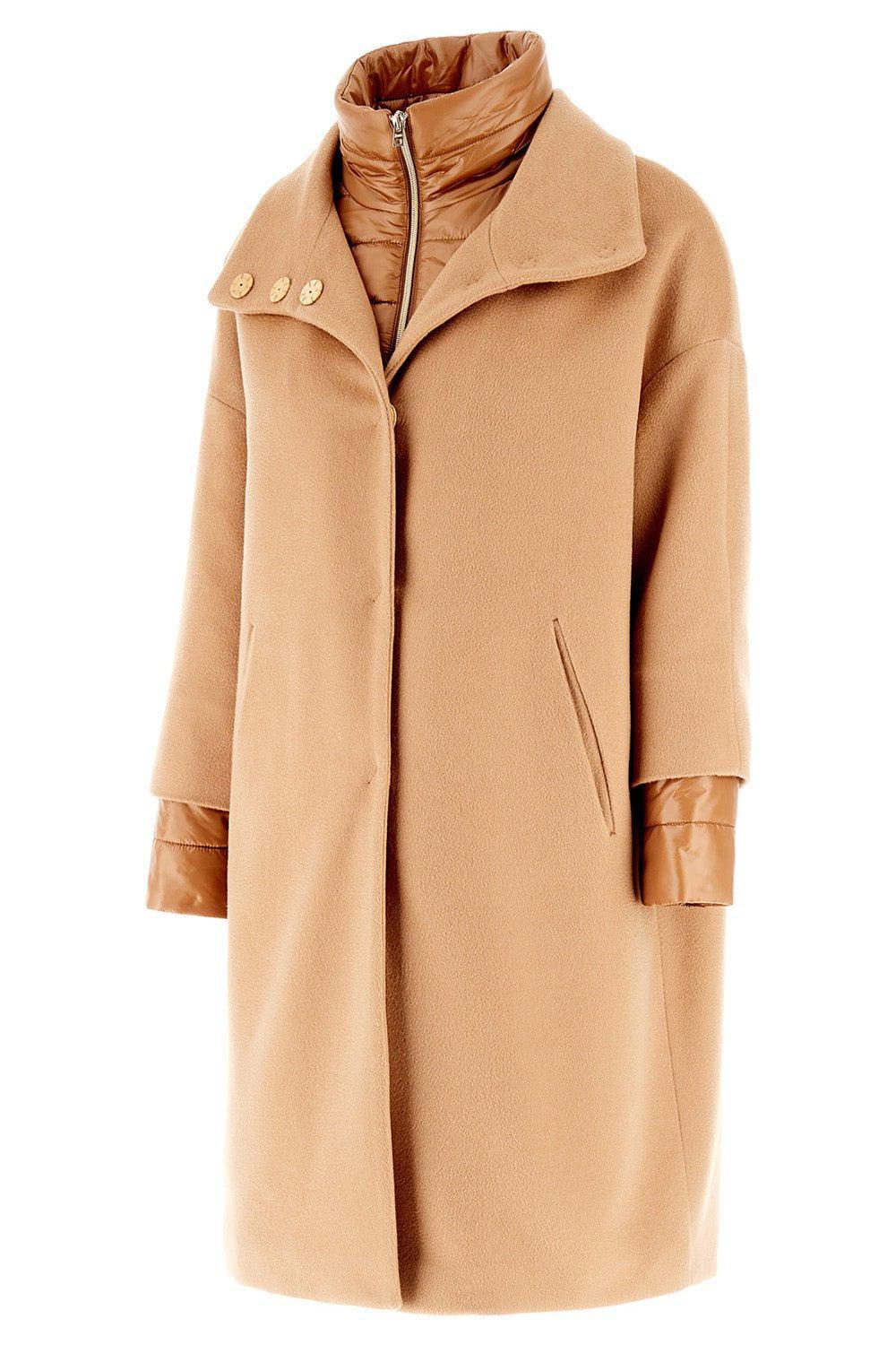 HERNO-Cocoon Coat - Camel-