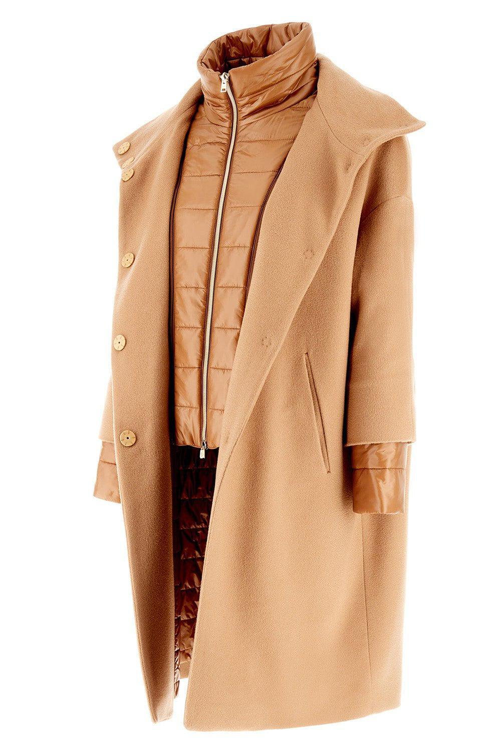 HERNO-Cocoon Coat - Camel-