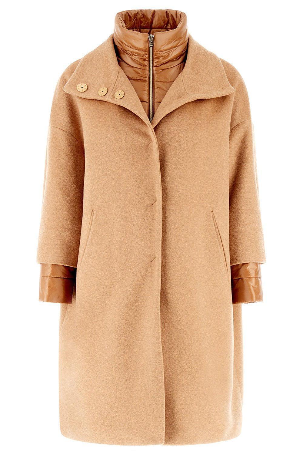 HERNO-Cocoon Coat - Camel-