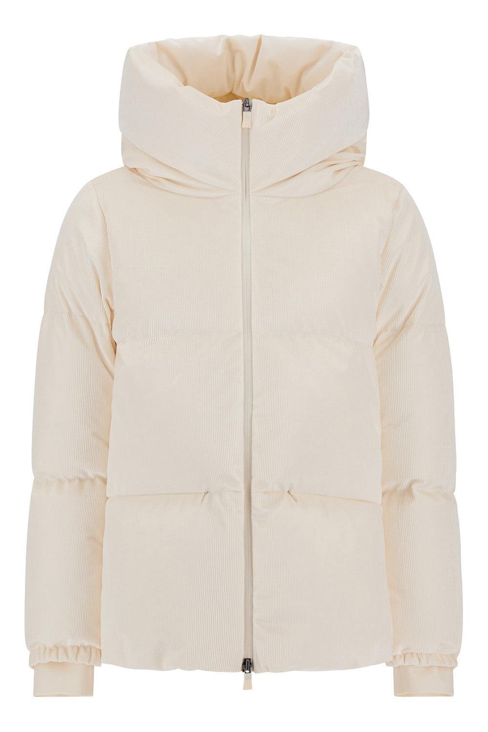 High Neck Puffer Jacket-CREAM-38-CLOTHINGJACKETCASUAL-HERNO