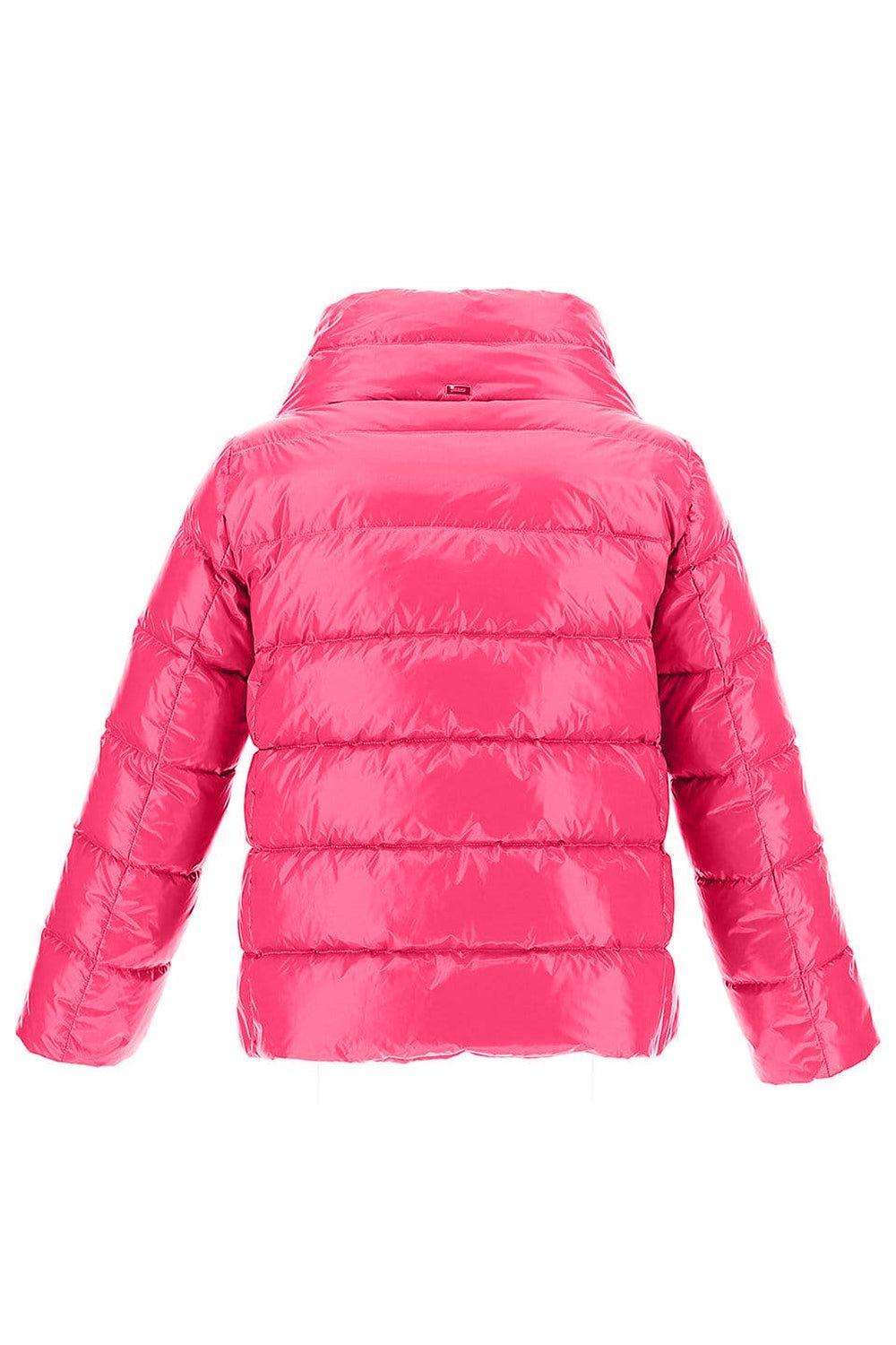 HERNO-Glossy Short Jacket with Gloves-