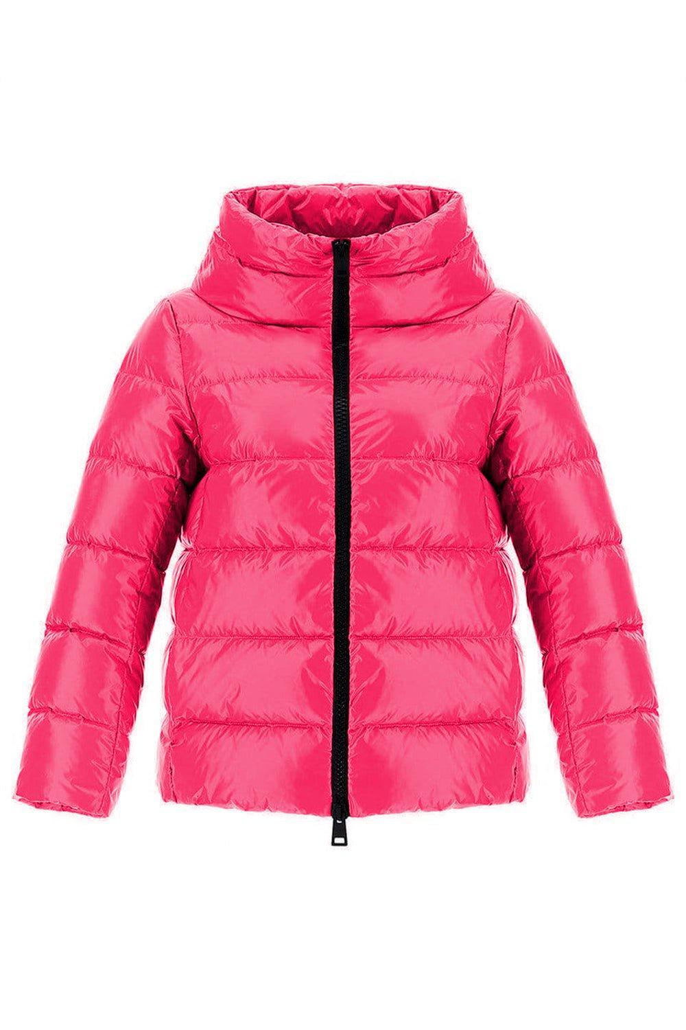 HERNO-Glossy Short Jacket with Gloves-