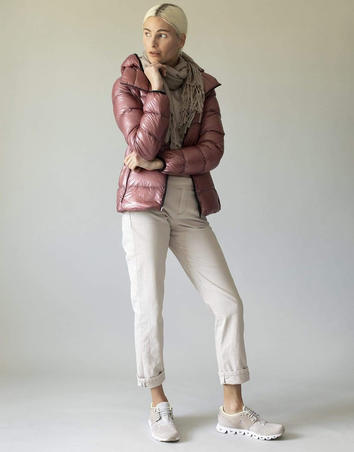 HERNO-Woven Jacket - Rosa-