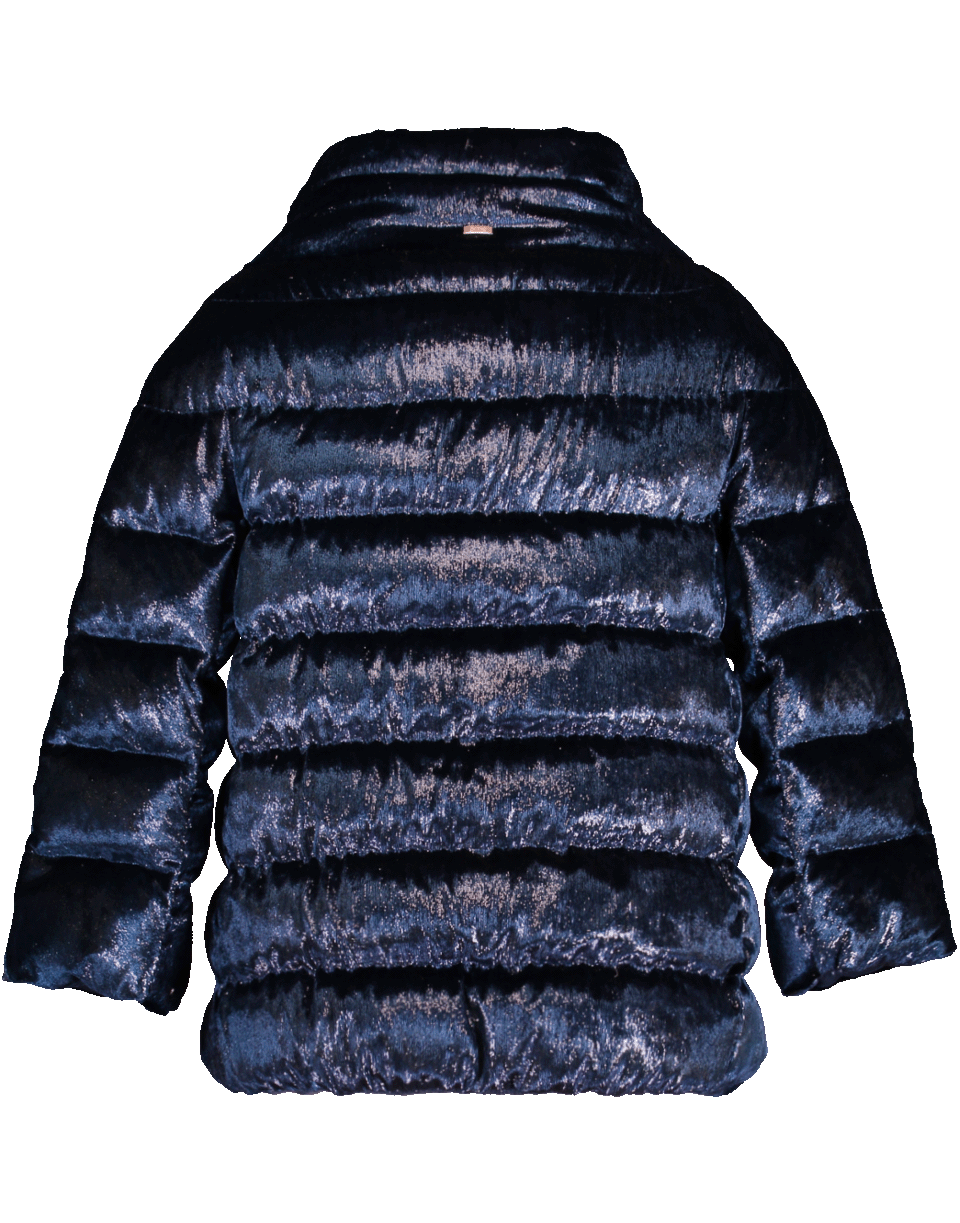 HERNO-Sparkle Velvet Cocoon Jacket-