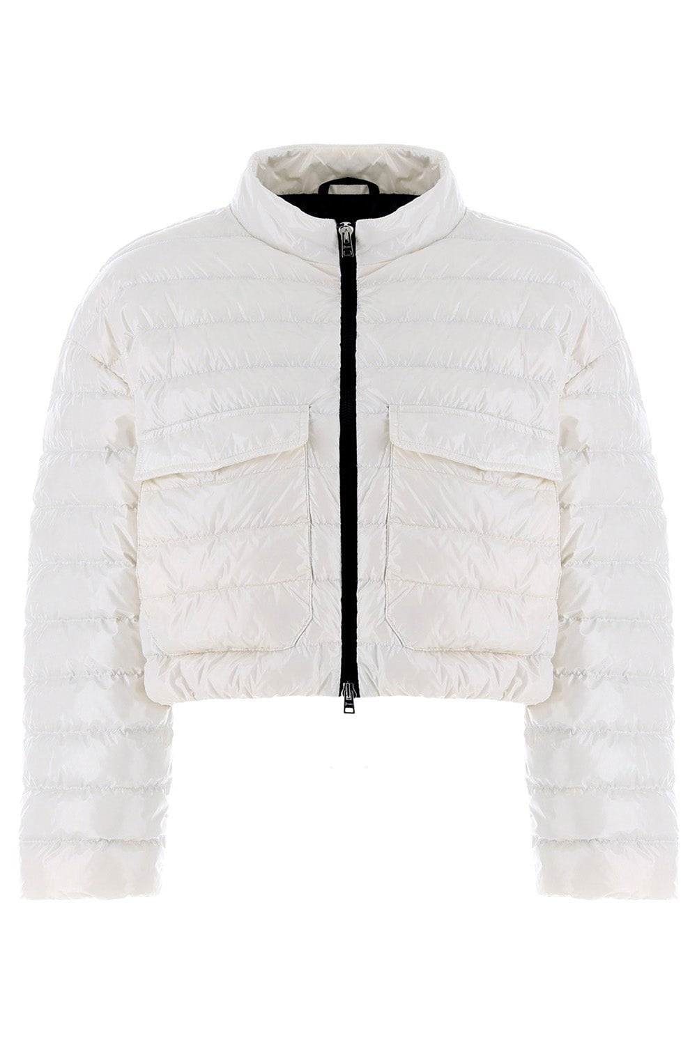 HERNO-Cropped Bomber Jacket-