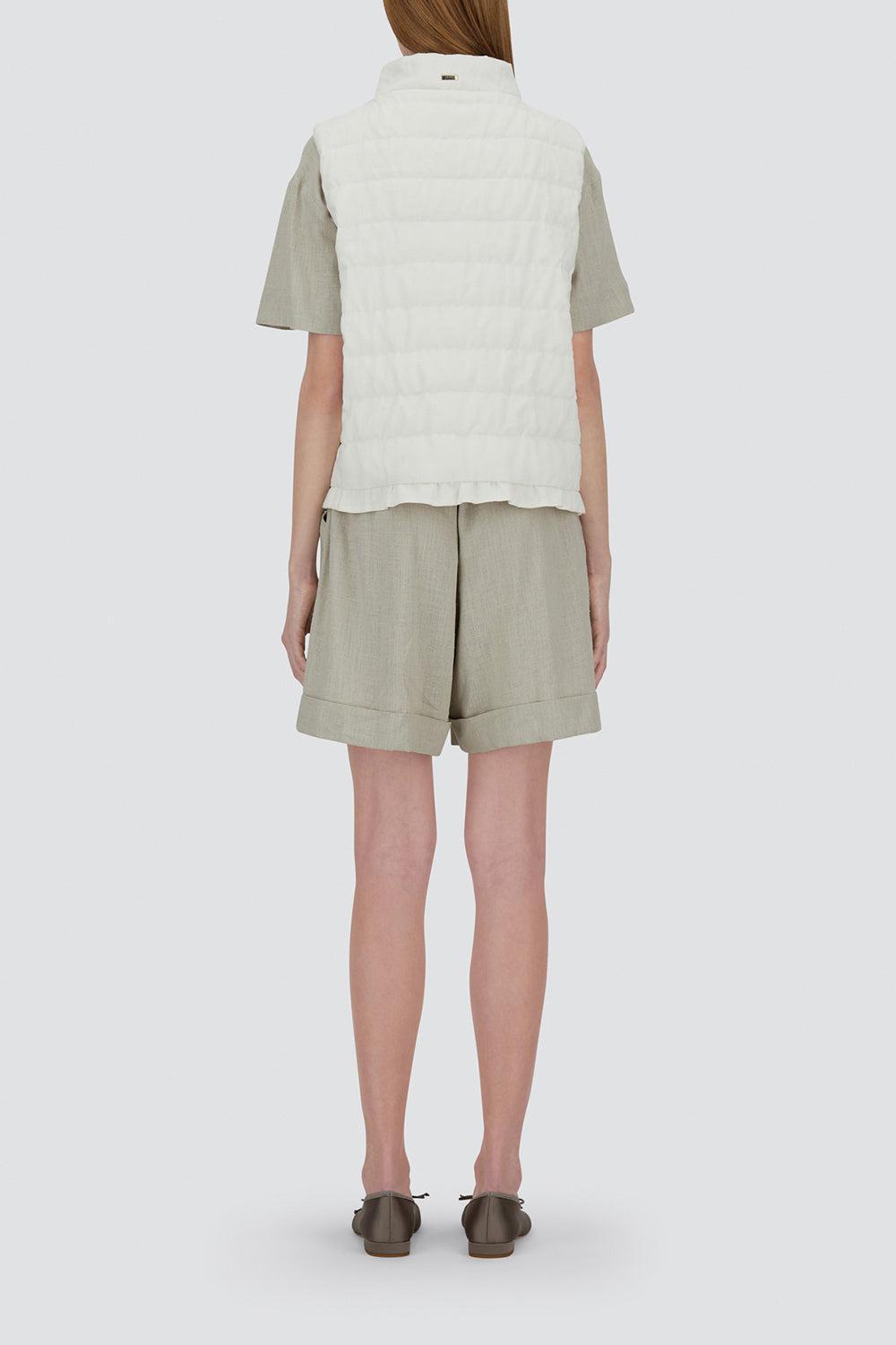 Drawstring Vest-WHITE-38-CLOTHINGJACKETCASUAL-HERNO