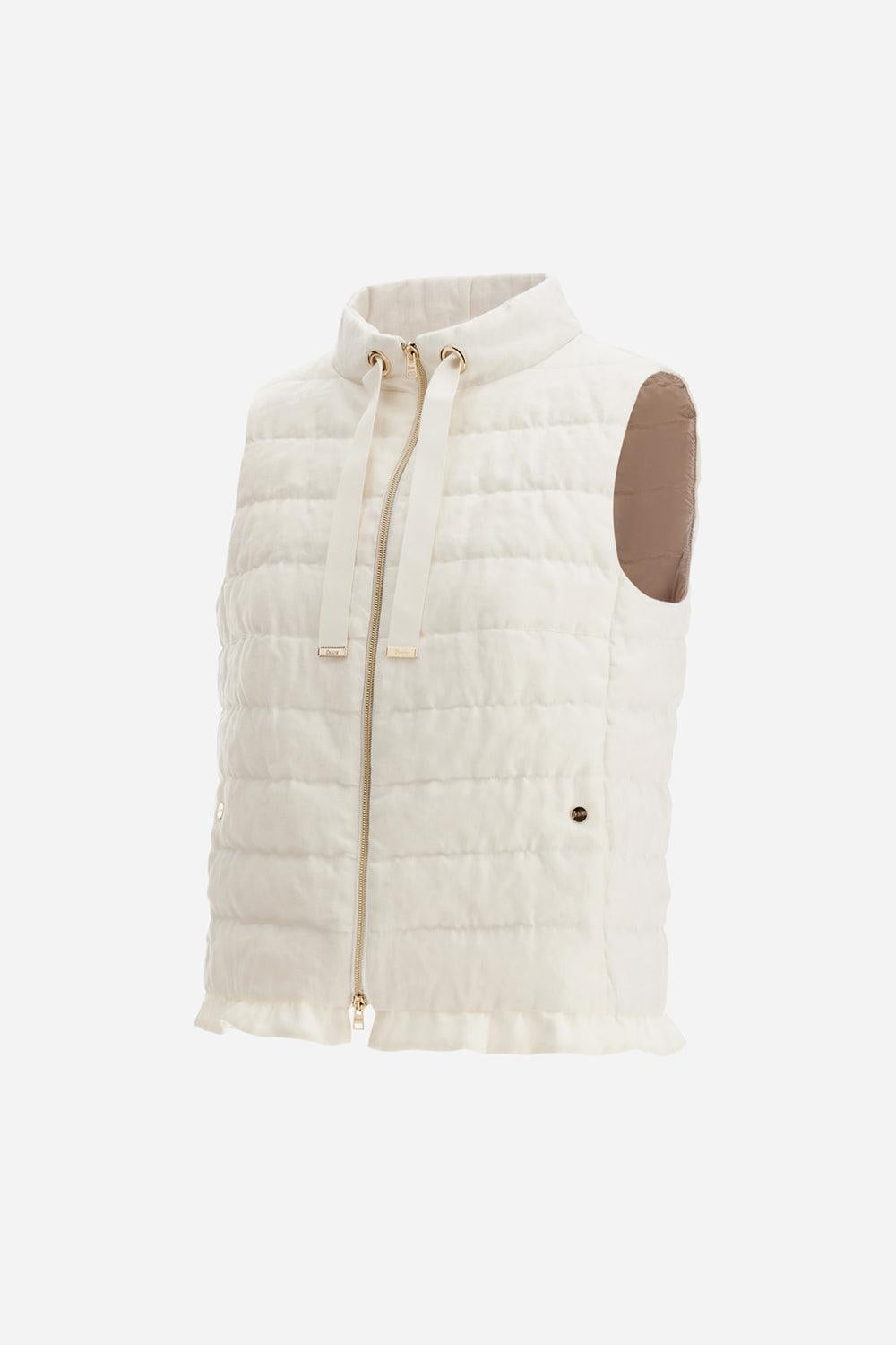 Drawstring Vest-WHITE-38-CLOTHINGJACKETCASUAL-HERNO