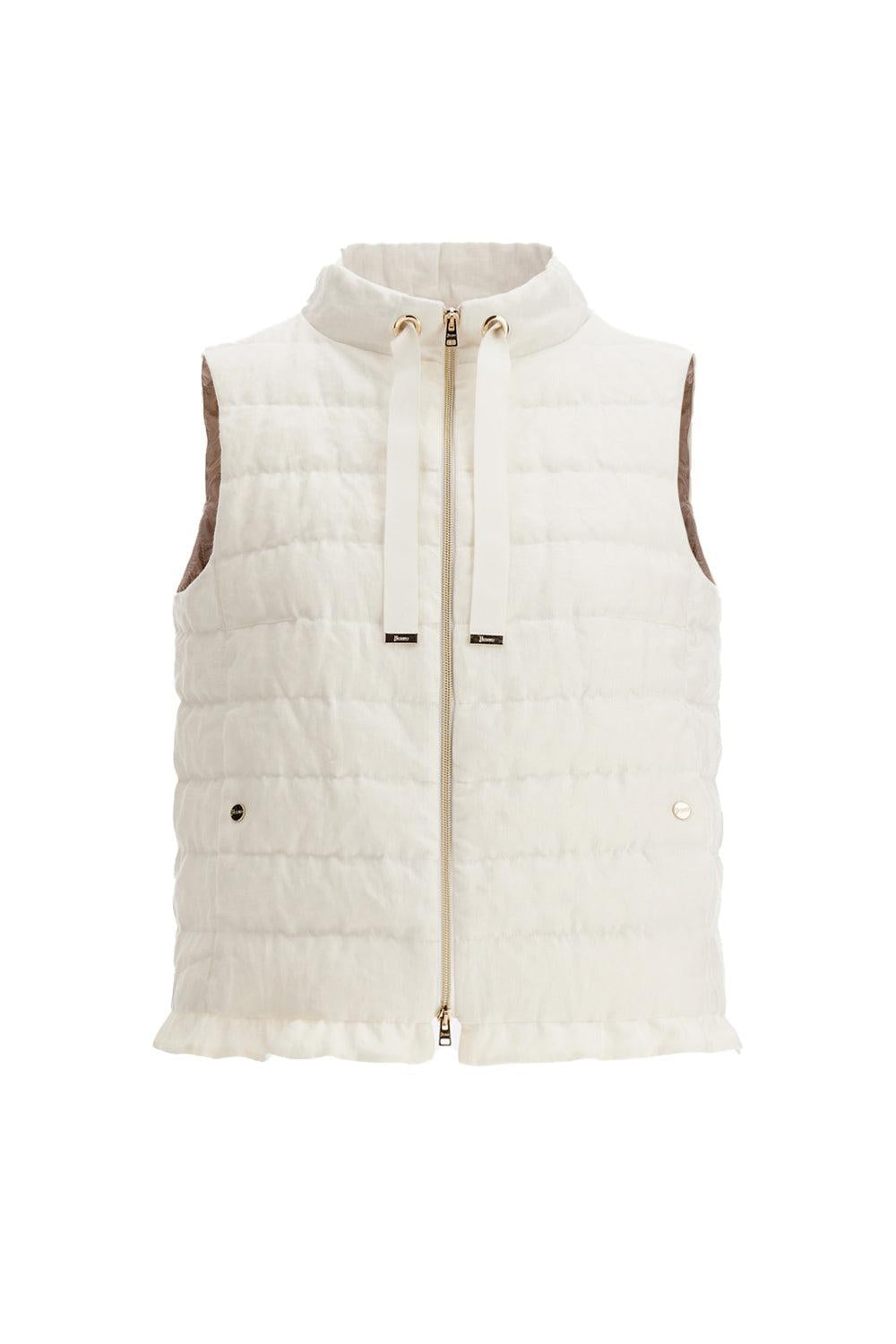 Drawstring Vest-WHITE-38-CLOTHINGJACKETCASUAL-HERNO