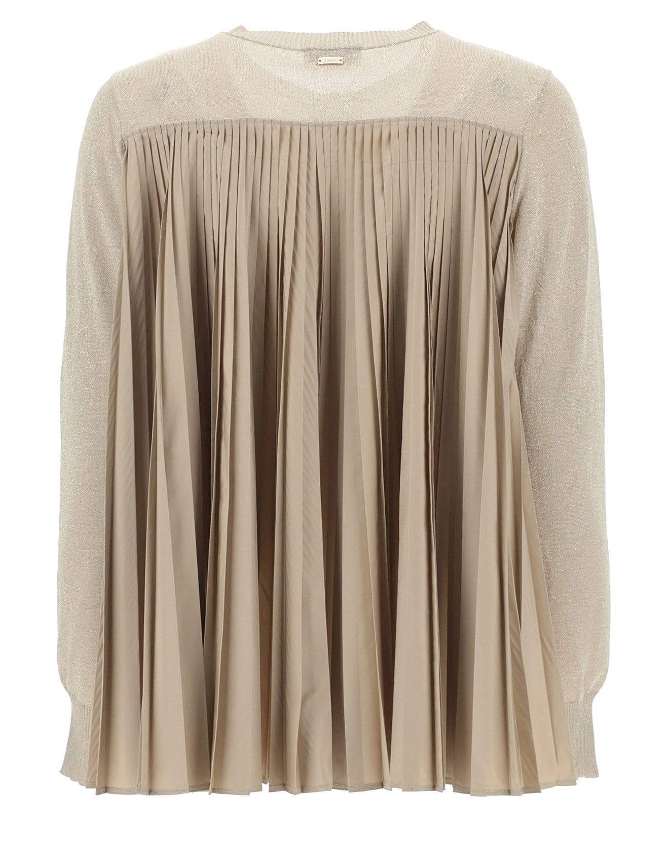 HERNO-Plisse Wool Techno Taffeta Cardigan-