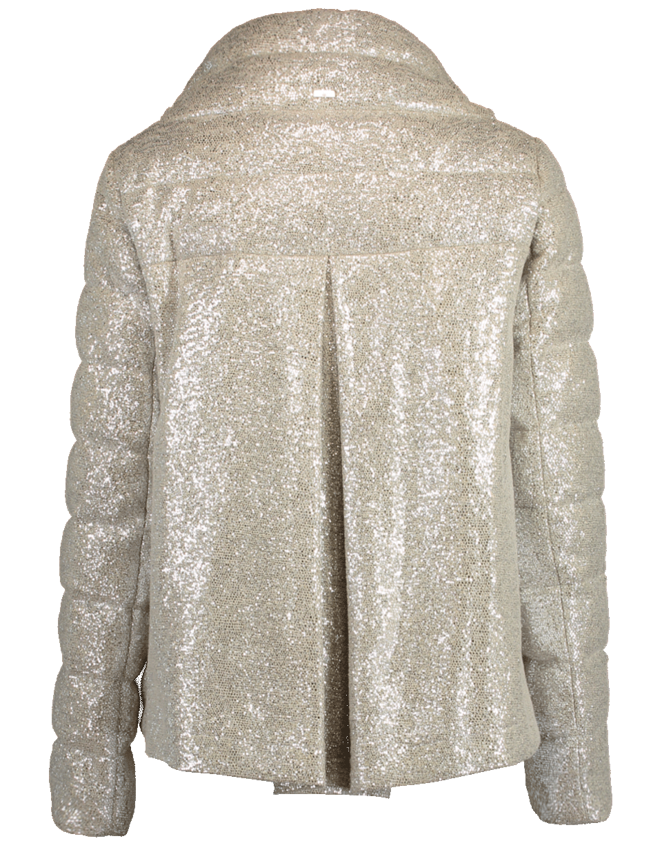 HERNO-Sparkle Pleated Puffer Jacket-