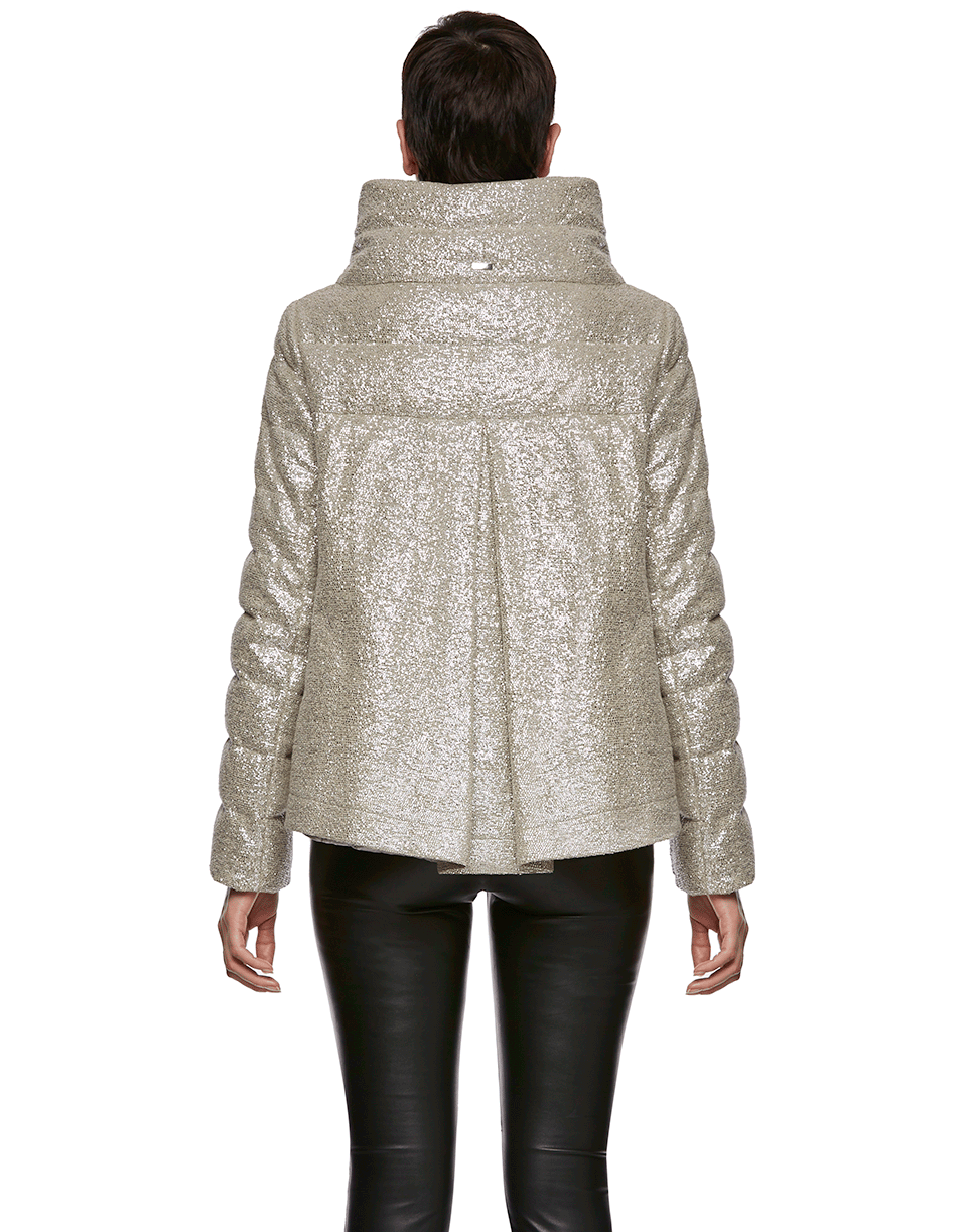 HERNO-Sparkle Pleated Puffer Jacket-