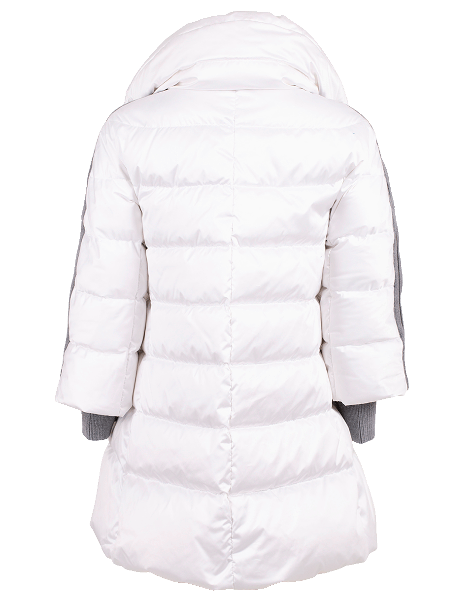 HERNO-3/4 Sleeve A-Line Puffer Jacket-