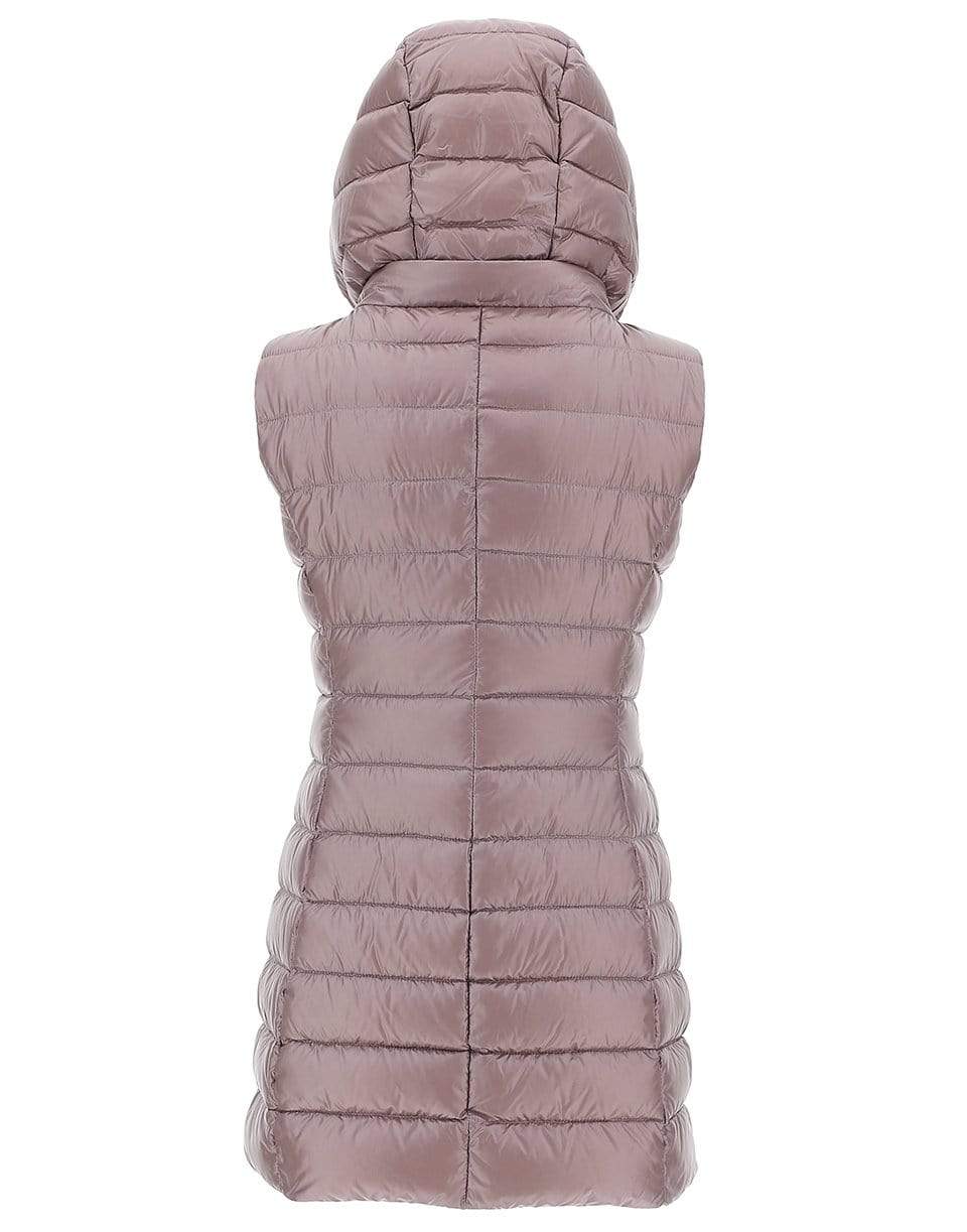 HERNO-Pink Lightweight Fitted Long Vest-