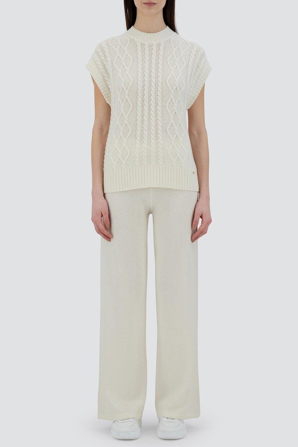 HERNO-Cable Crew Neck Vest-