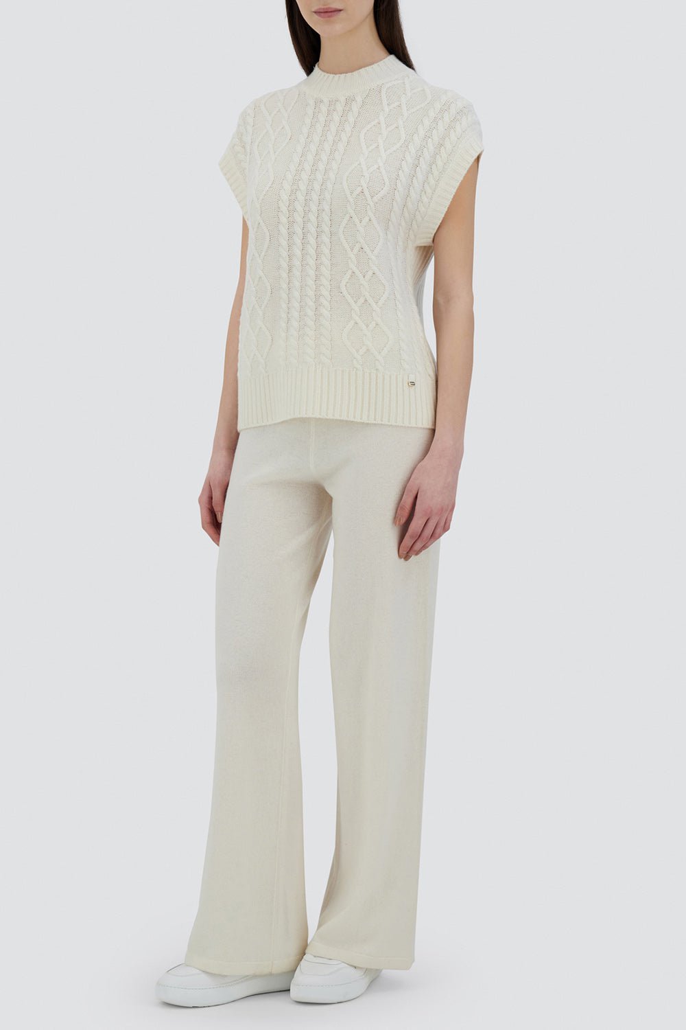 HERNO-Cable Crew Neck Vest-