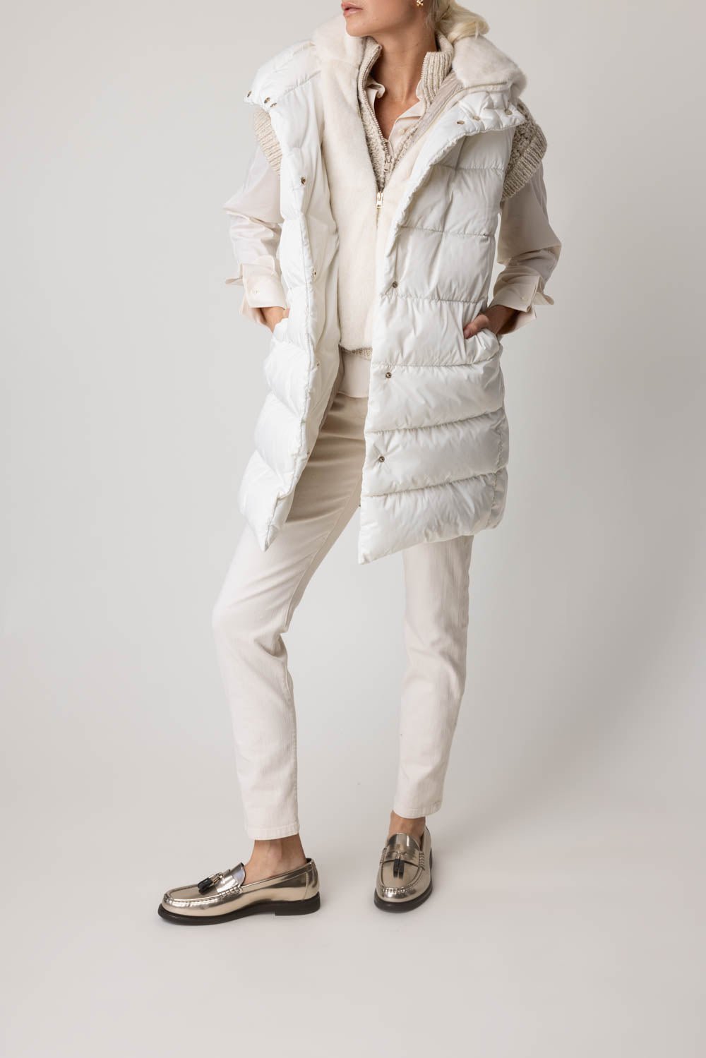 HERNO-Long Hooded Vest-