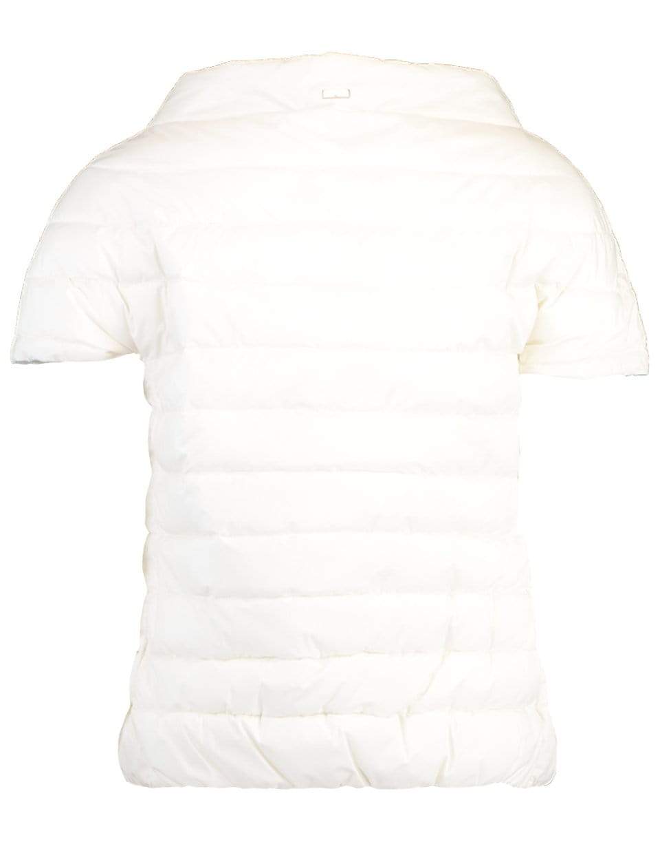 HERNO-White Nylon Cap Sleeve Jacket-