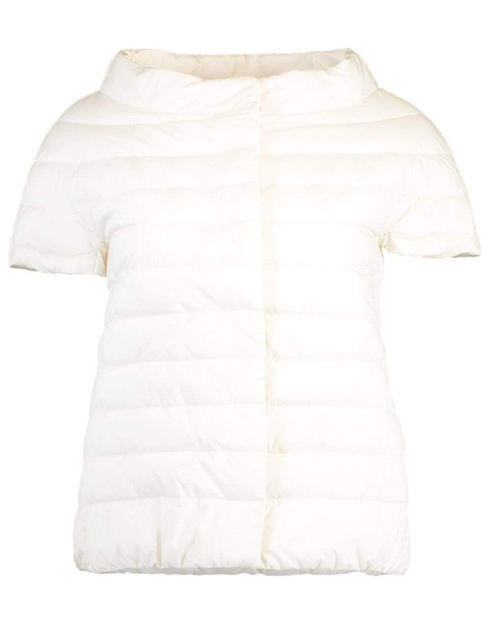 HERNO-White Nylon Cap Sleeve Jacket-