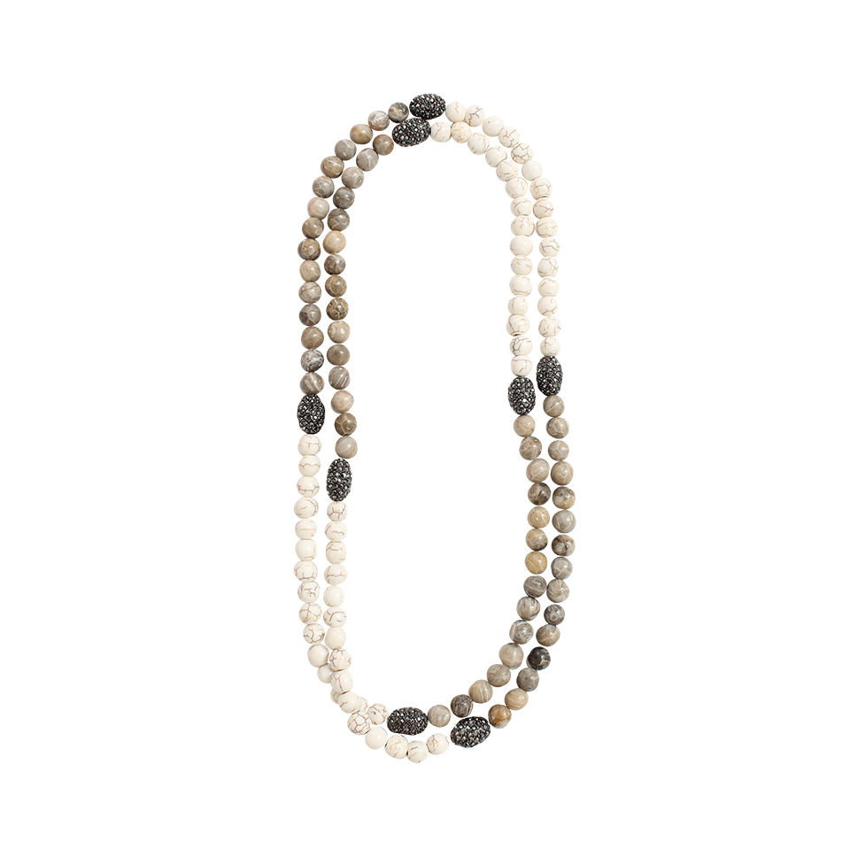 HIPCHIK-Howlite Fossil Necklace-MULTI