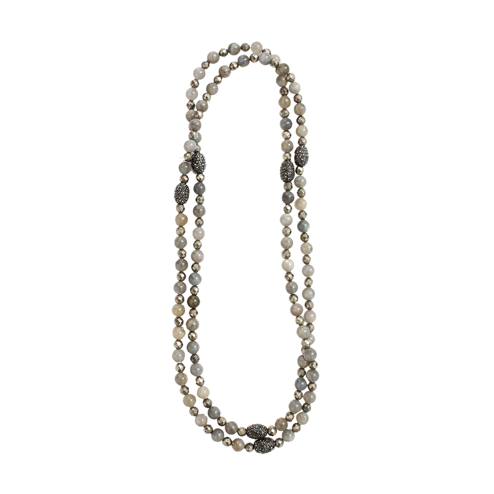HIPCHIK-Labradorite And Pyrite Necklace-MULTI