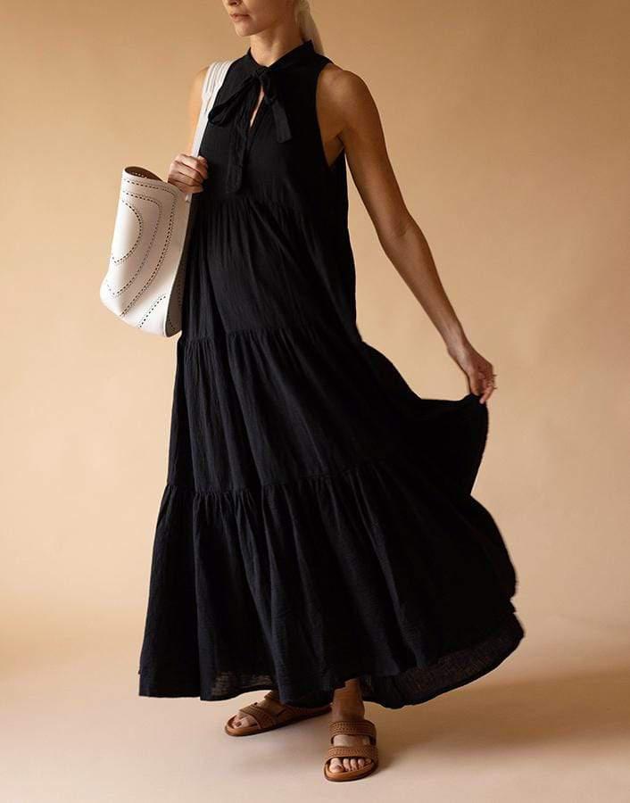 HONORINE-Black Eve Maxi Dress-