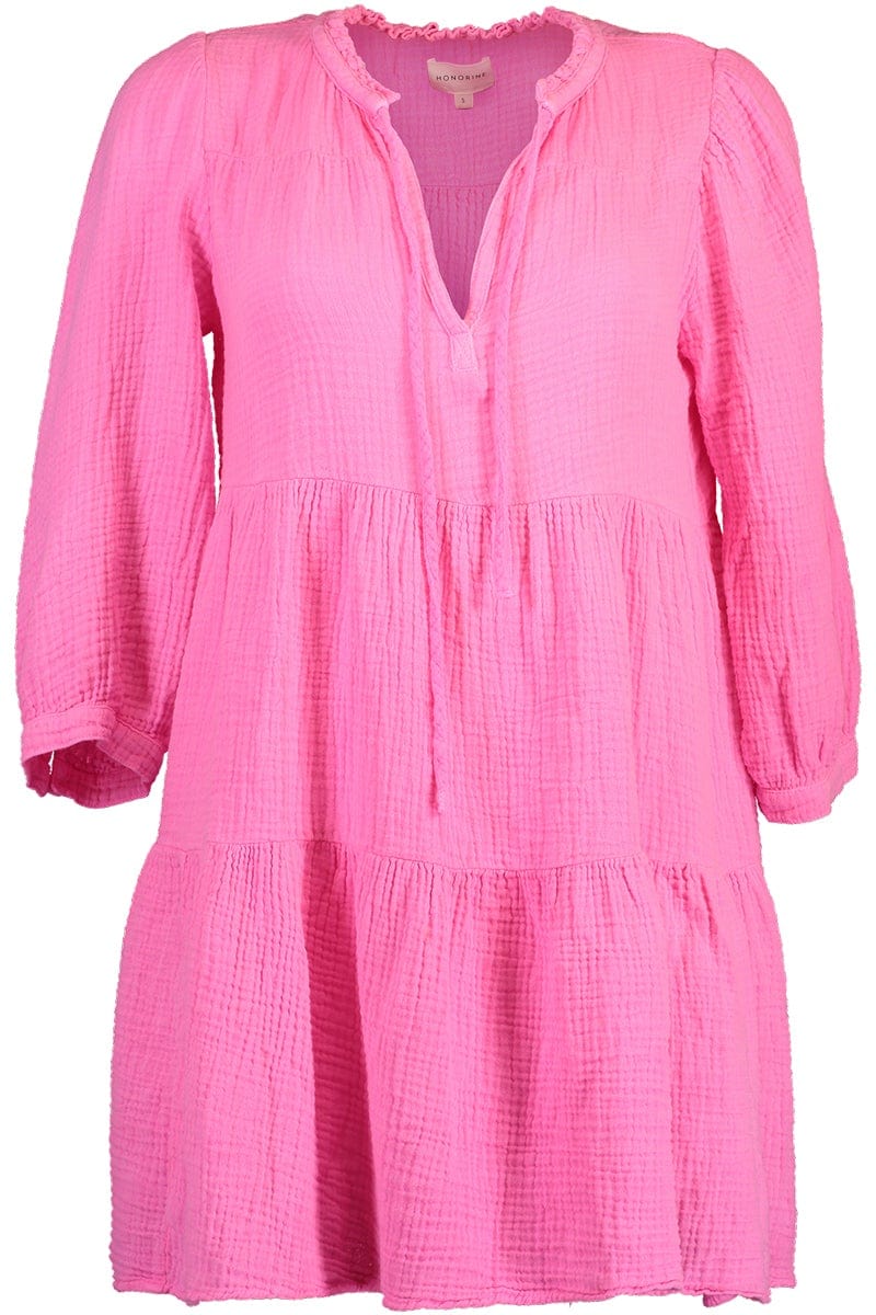 HONORINE-New Short Giselle Dress - Hibiscus-