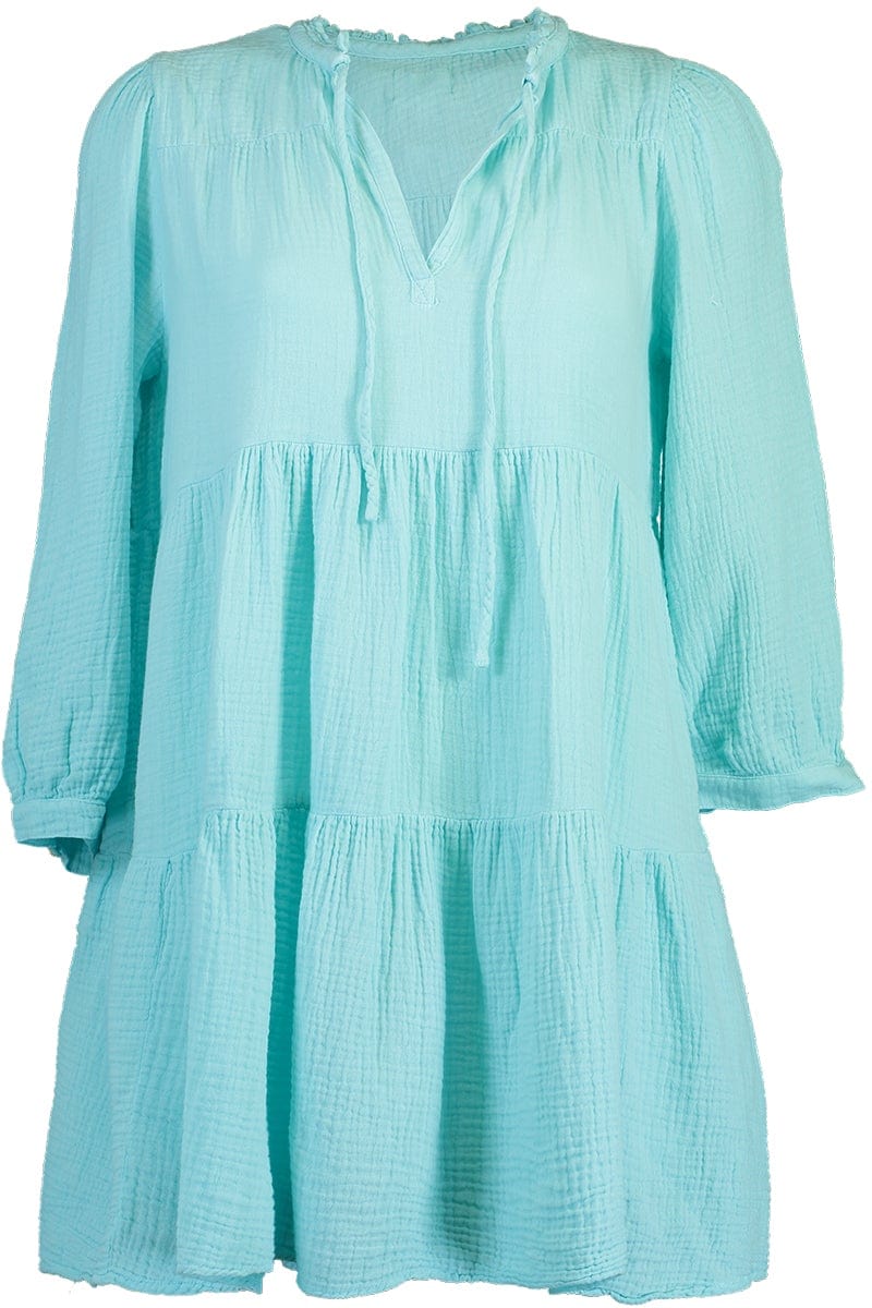 HONORINE-New Short Giselle Dress - Pool-