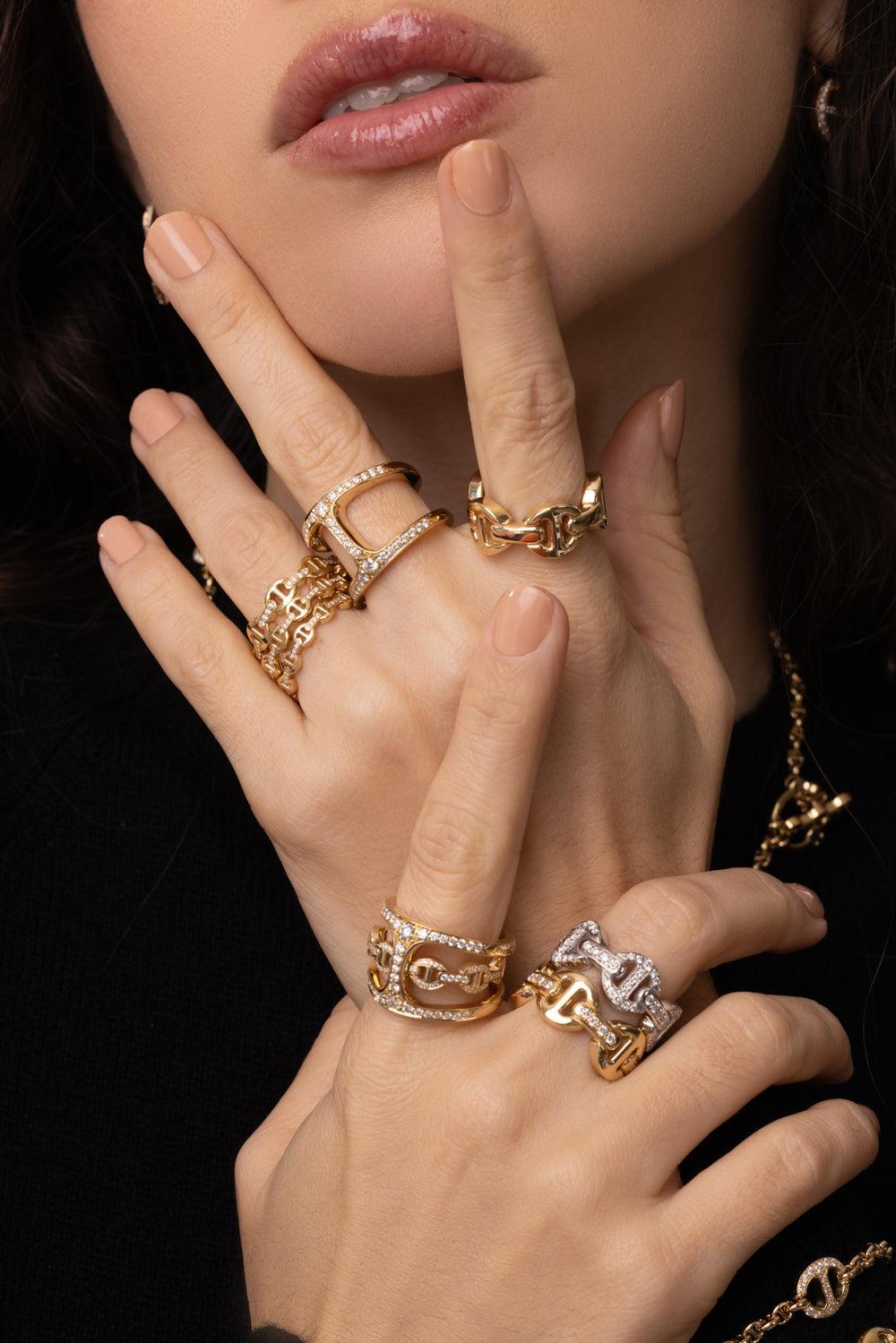 Dame Phantom Diamond Ring-YELLOW GOLD-7-JEWELRYFINE JEWELRING-HOORSENBUHS LLC.