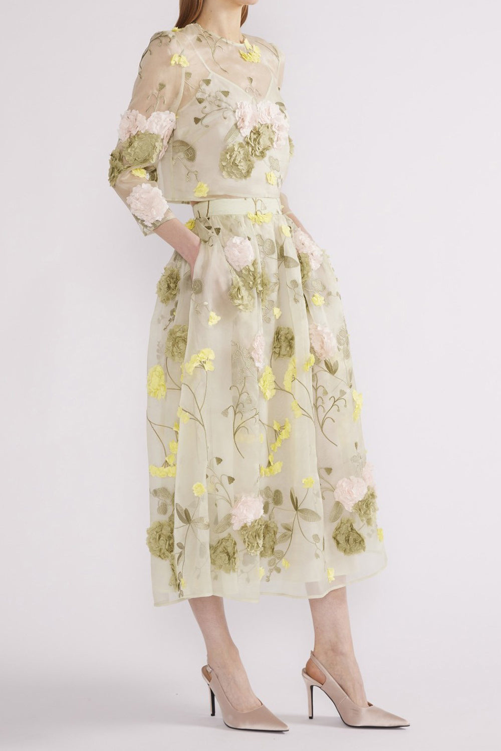 Lana Midi Skirt-FLORAL-2-CLOTHINGSKIRTMIDI-HUISHAN ZHANG