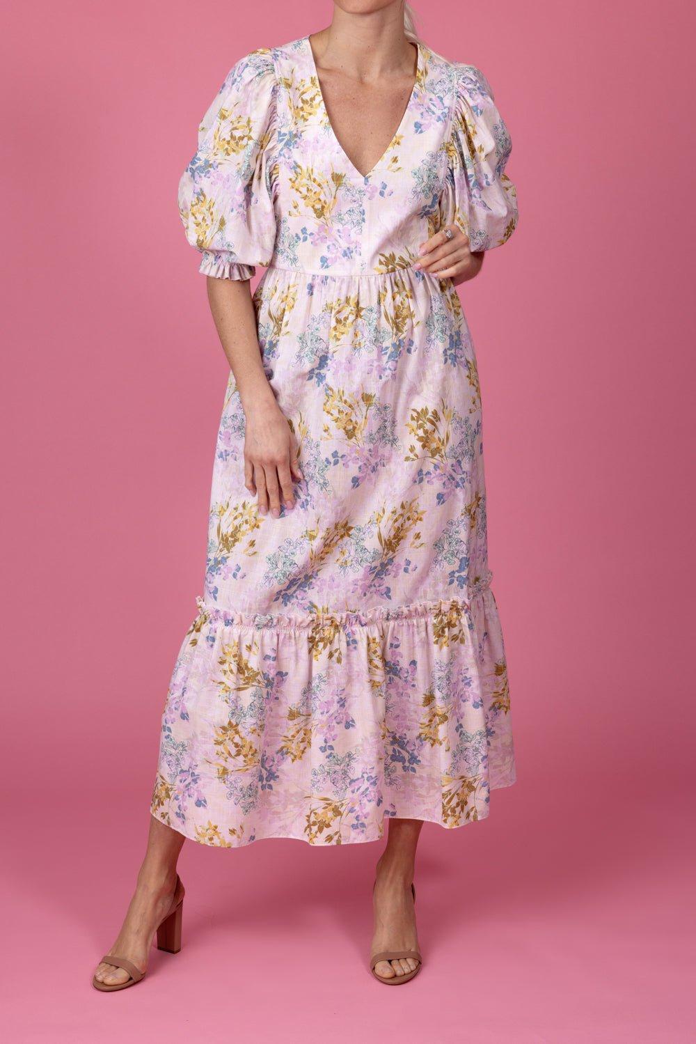 HUNTER BELL-Palmer Dress-IRIS BLM