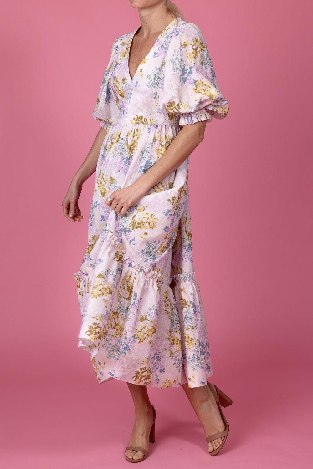 HUNTER BELL-Palmer Dress-IRIS BLM