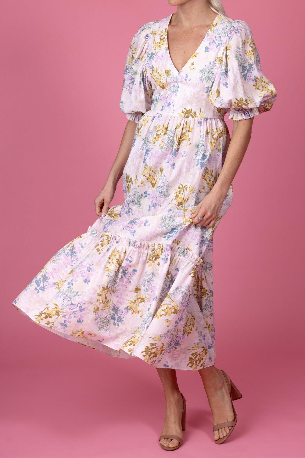 HUNTER BELL-Palmer Dress-IRIS BLM