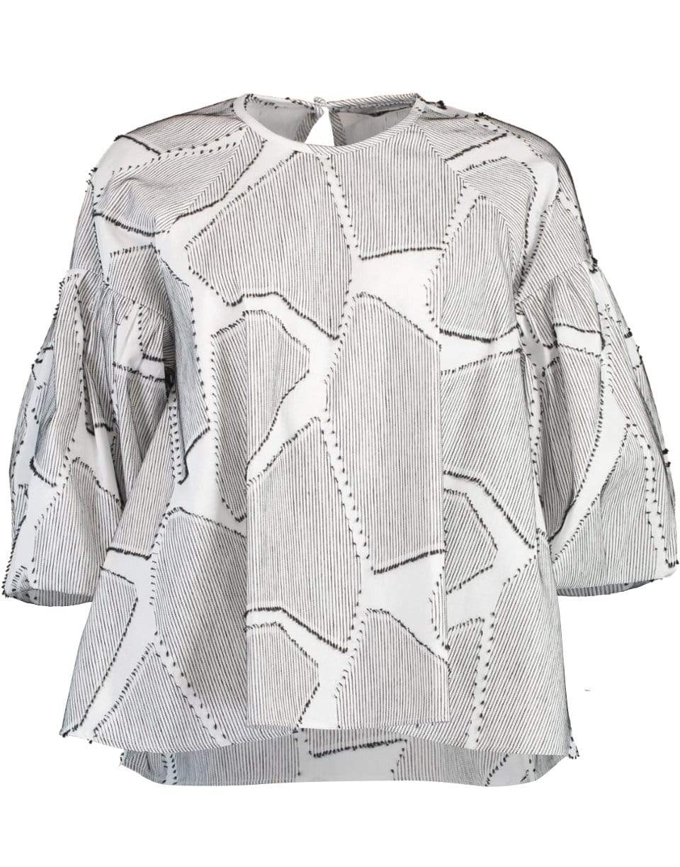 HUNTER BELL-Black & White Flow Top-
