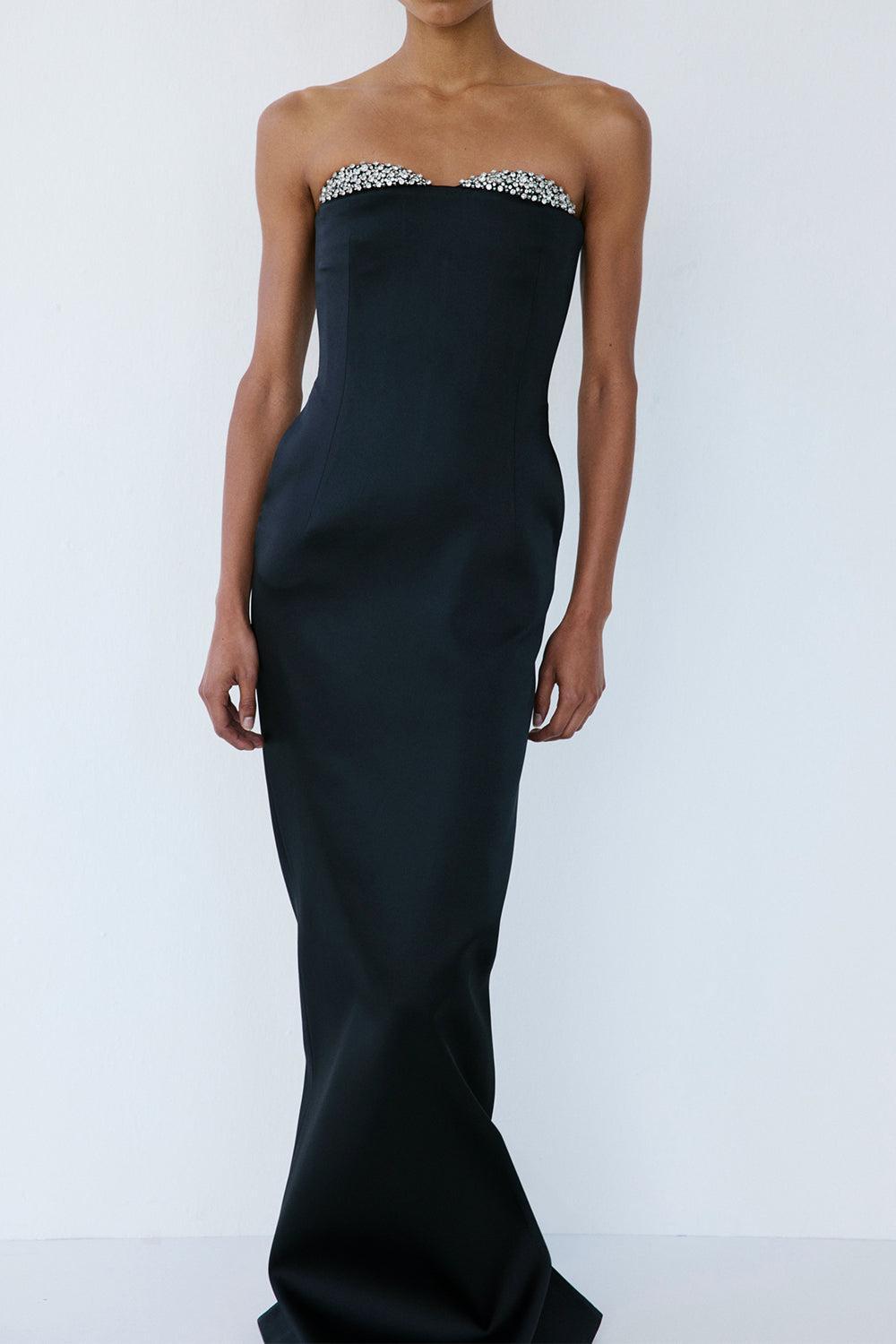  Noélie Strapless Dress-BLACK-34-CLOTHINGDRESSGOWN-ILKYAZ OZEL 