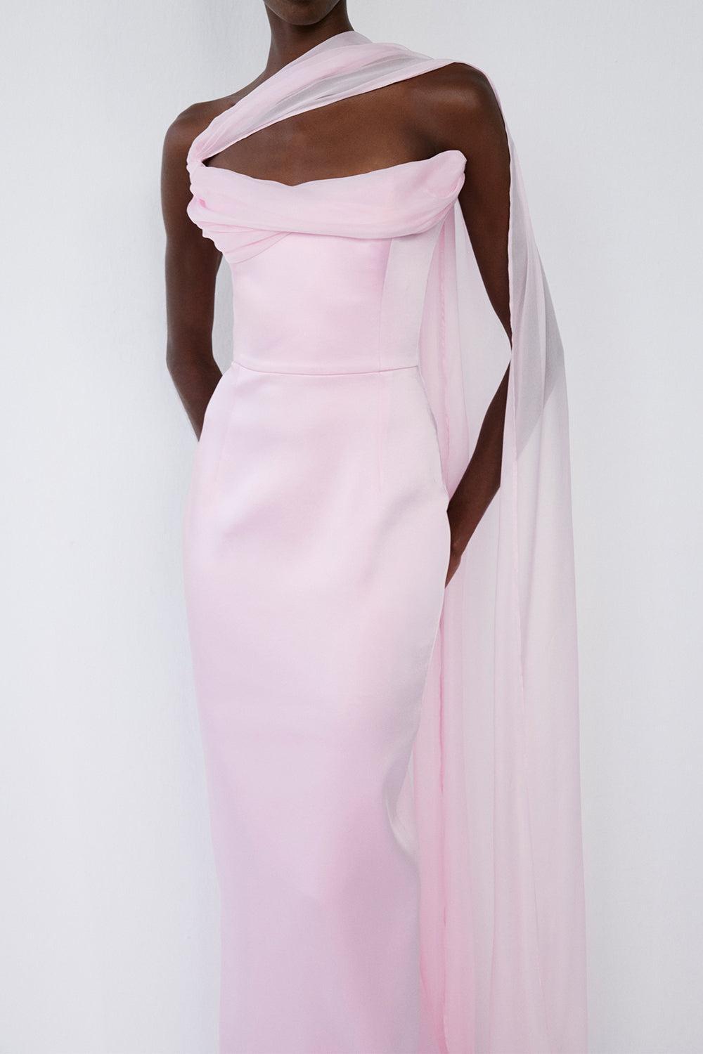 Julietta Off The Shoulder Dress-PINK-36-CLOTHINGDRESSGOWN-ILKYAZ OZEL