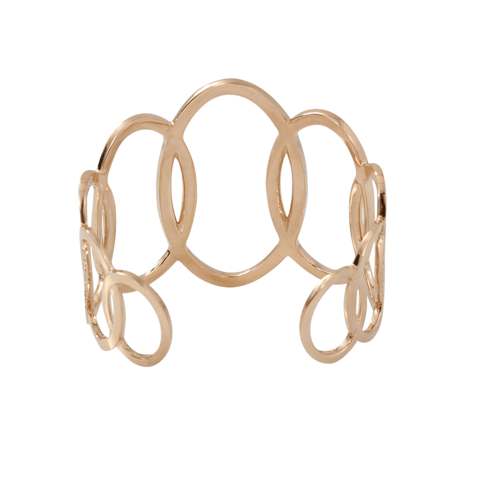 INBAR-Diamond Oval Cuff-ROSE GOLD