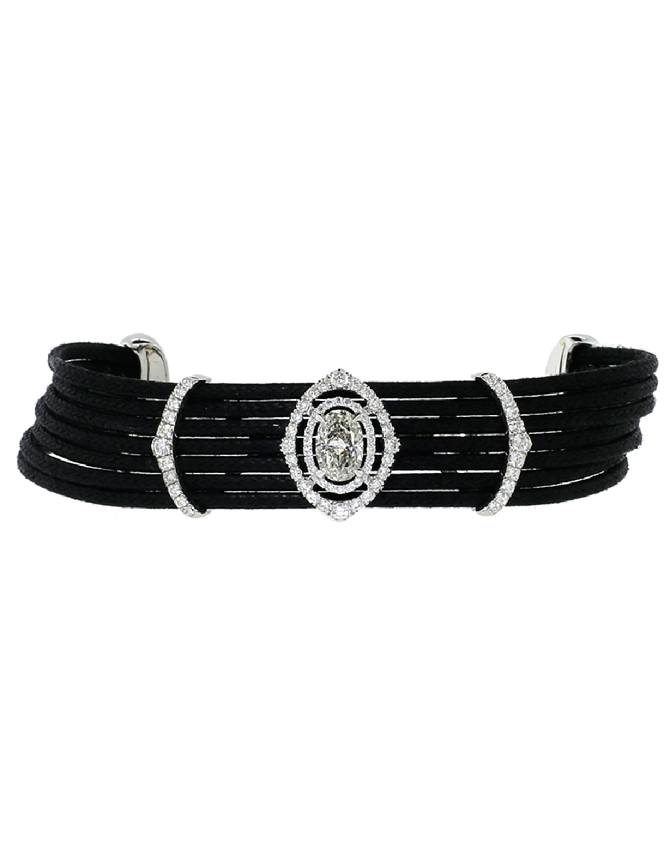 INBAR-Diamond Motif Bracelet-WHITE GOLD