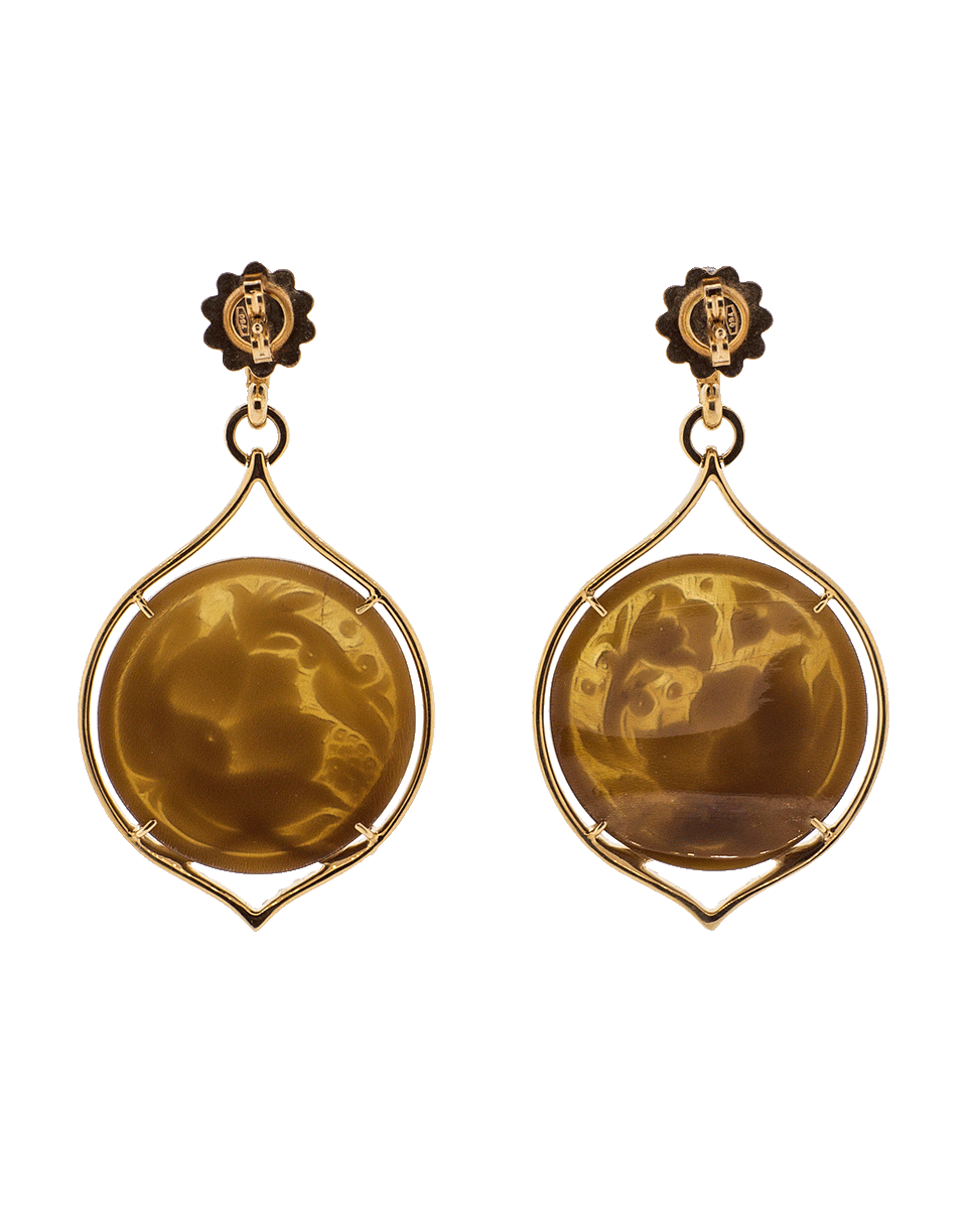 INBAR-Carved Cameo Earrings-ROSE GOLD