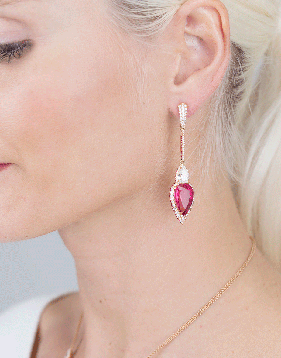 INBAR-Drop Earrings-ROSE GOLD